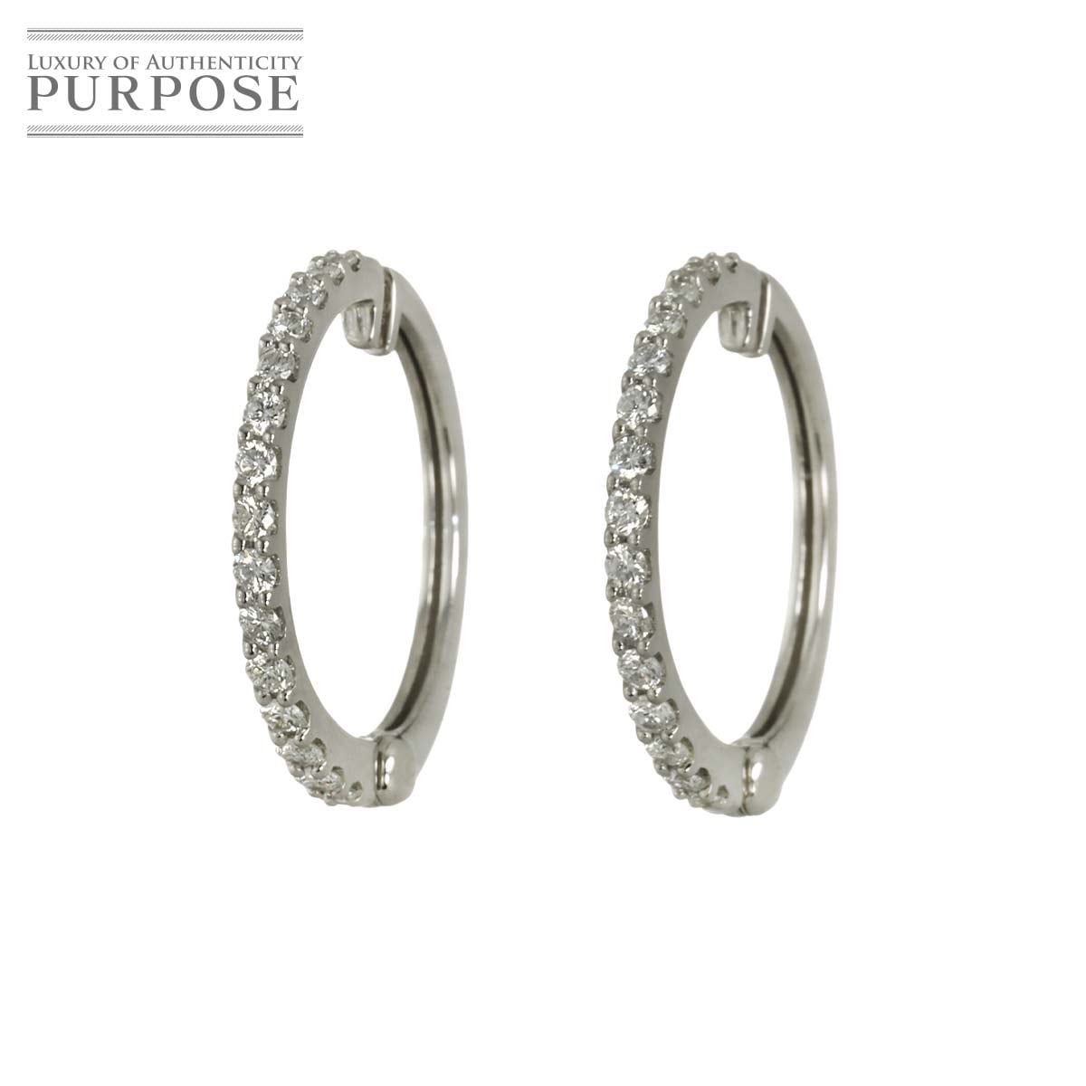ダイヤ 0.35ct/0.35ct イヤリング Pt プラチナ Diamond Earrings Clip on 90342209