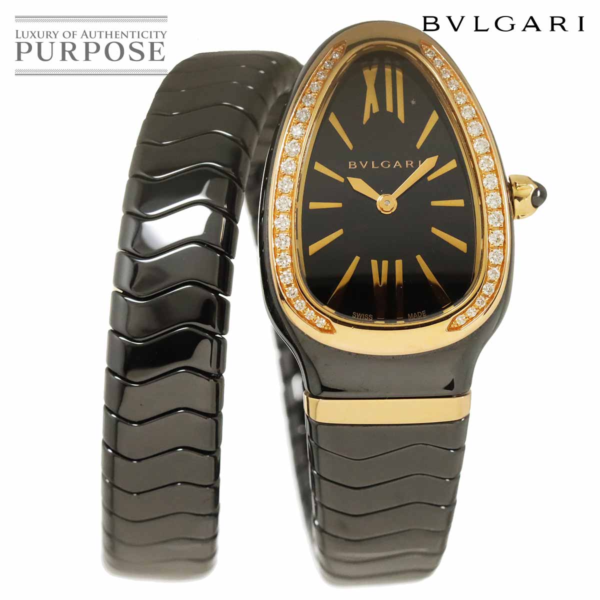 BVLGARI ブルガリブルガリ BB30SS ボーイズ 腕時計 デイト ブラック