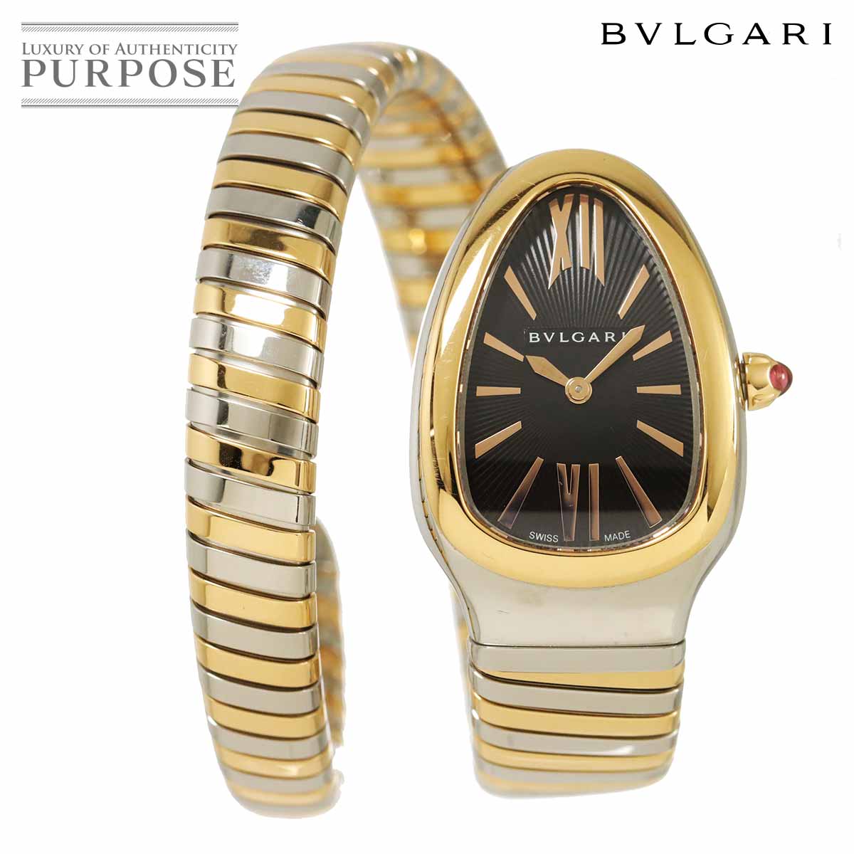BVLGARI ブルガリブルガリ BB30SS ボーイズ 腕時計 デイト ブラック