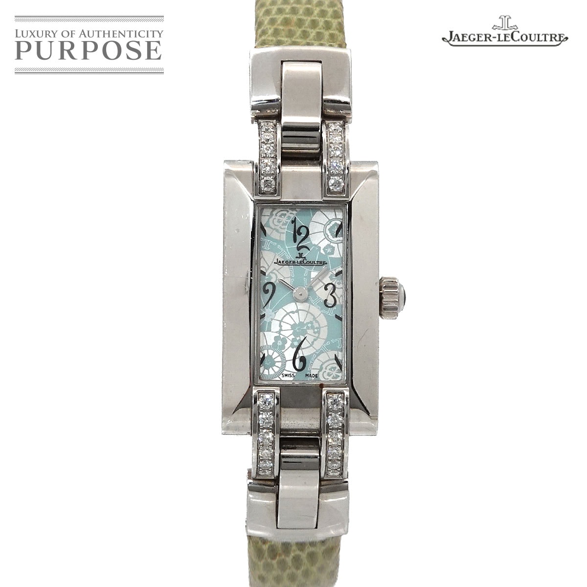 JAEGER-LECOULTRE イデアル 460 8 08 レディース 腕時計 ラグダイヤ ブルー シルバー クォーツ ウォッチ Ideale ジャガールクルト 90335970