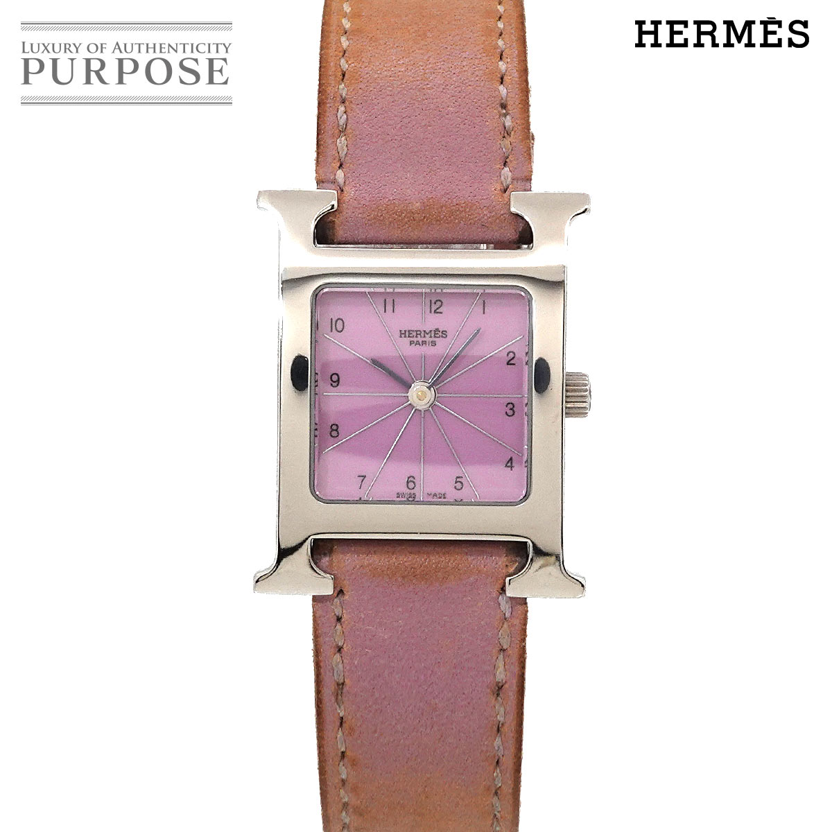 HERMES メドール ヴィンテージ レディース 腕時計 ピラミッド ゴールド
