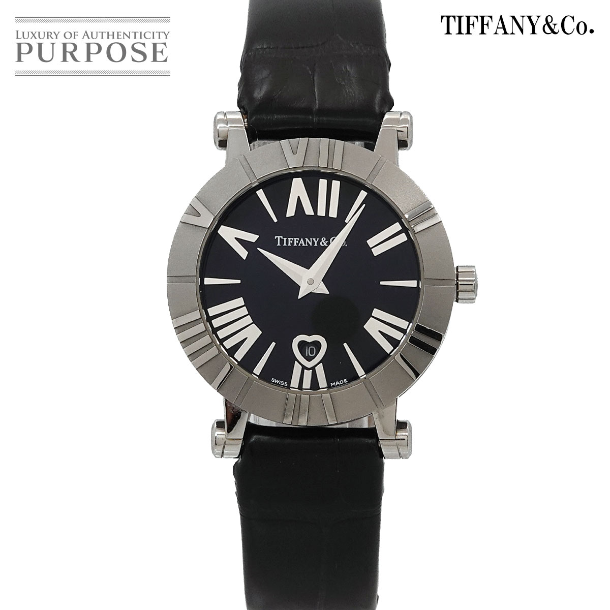 TIFFANY&Co. アトラス Z1300 11 11A10A41A レディース 腕時計 ハート ブラック セラミック クォーツ ウォッチ Atlas ティファニー 90342792