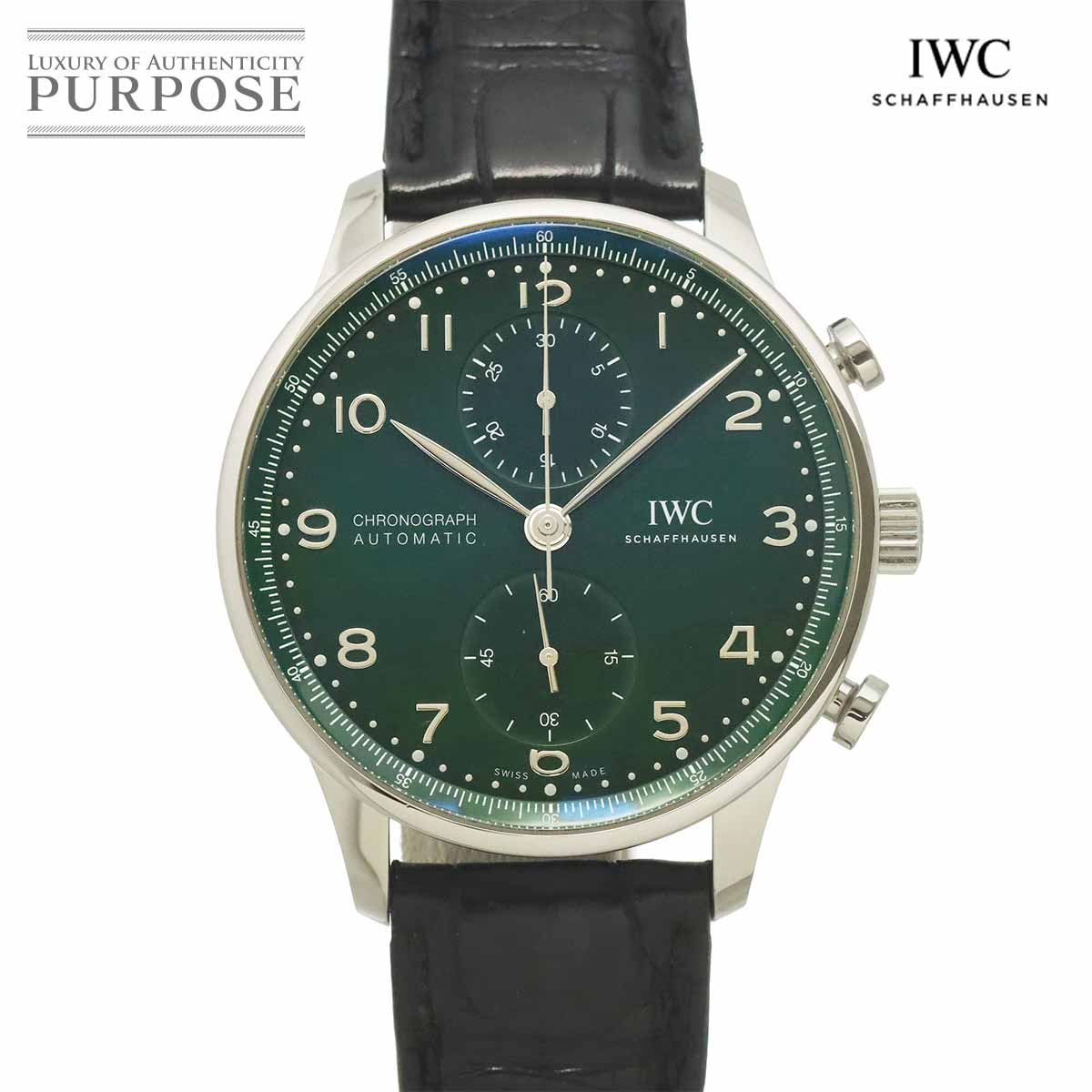 IWC ポルトギーゼ クロノグラフ IW371615 メンズ 腕時計 グリーン 自動巻き インターナショナル ウォッチ カンパニー Portuguese 90336143