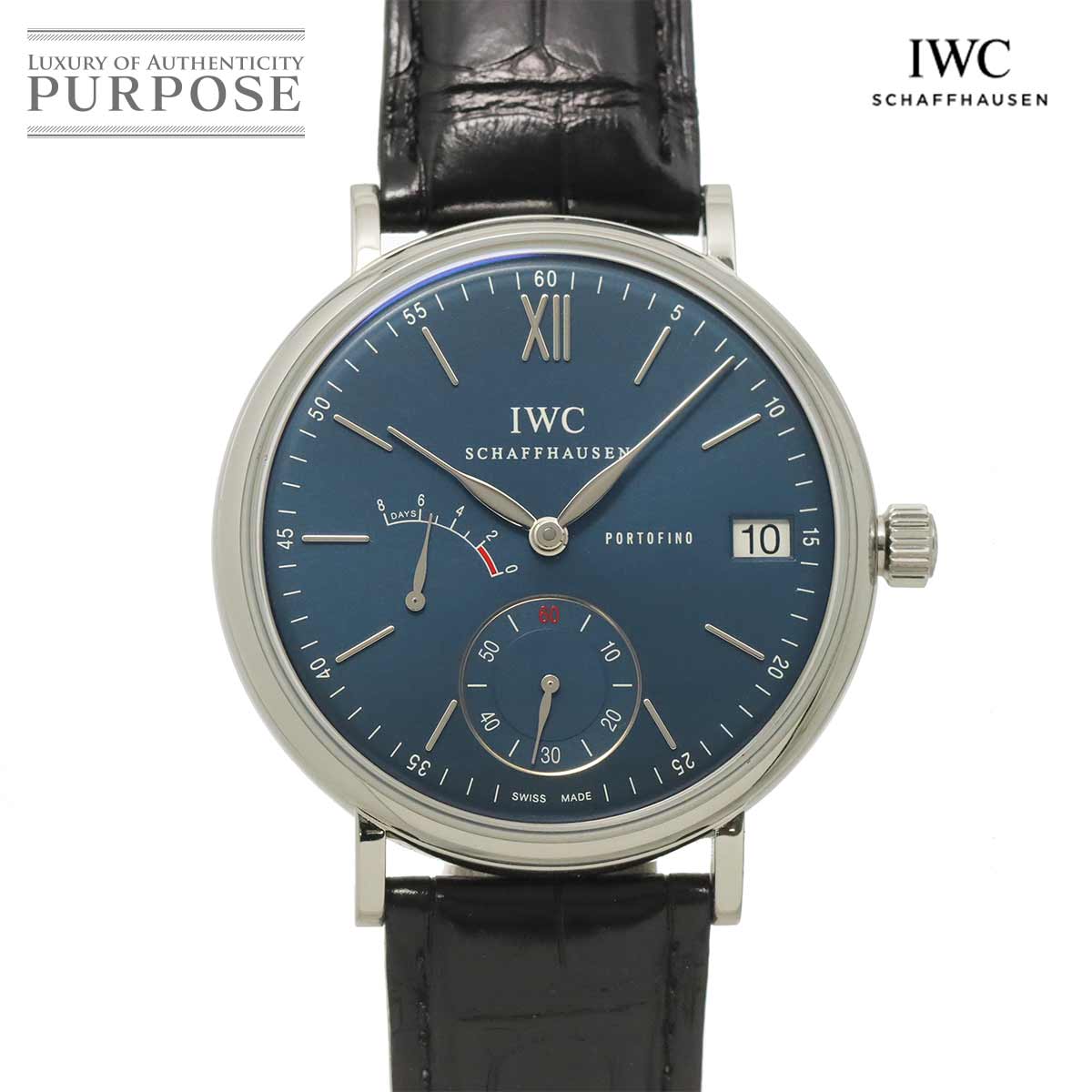 IWC ポートフィノ ハンドワインド 8デイズ IW510106 メンズ 腕時計 デイト ブルー 手巻き インターナショナル ウォッチ カンパニー Portofino 90344312