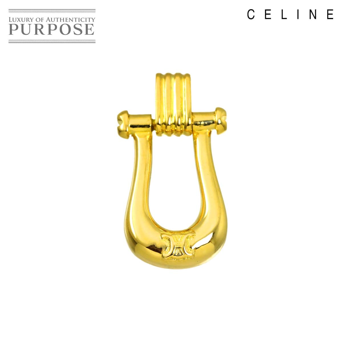 CELINE マカダム ペンダント トップ K18 YG イエローゴールド 750 Pendant Top セリーヌ 90337486