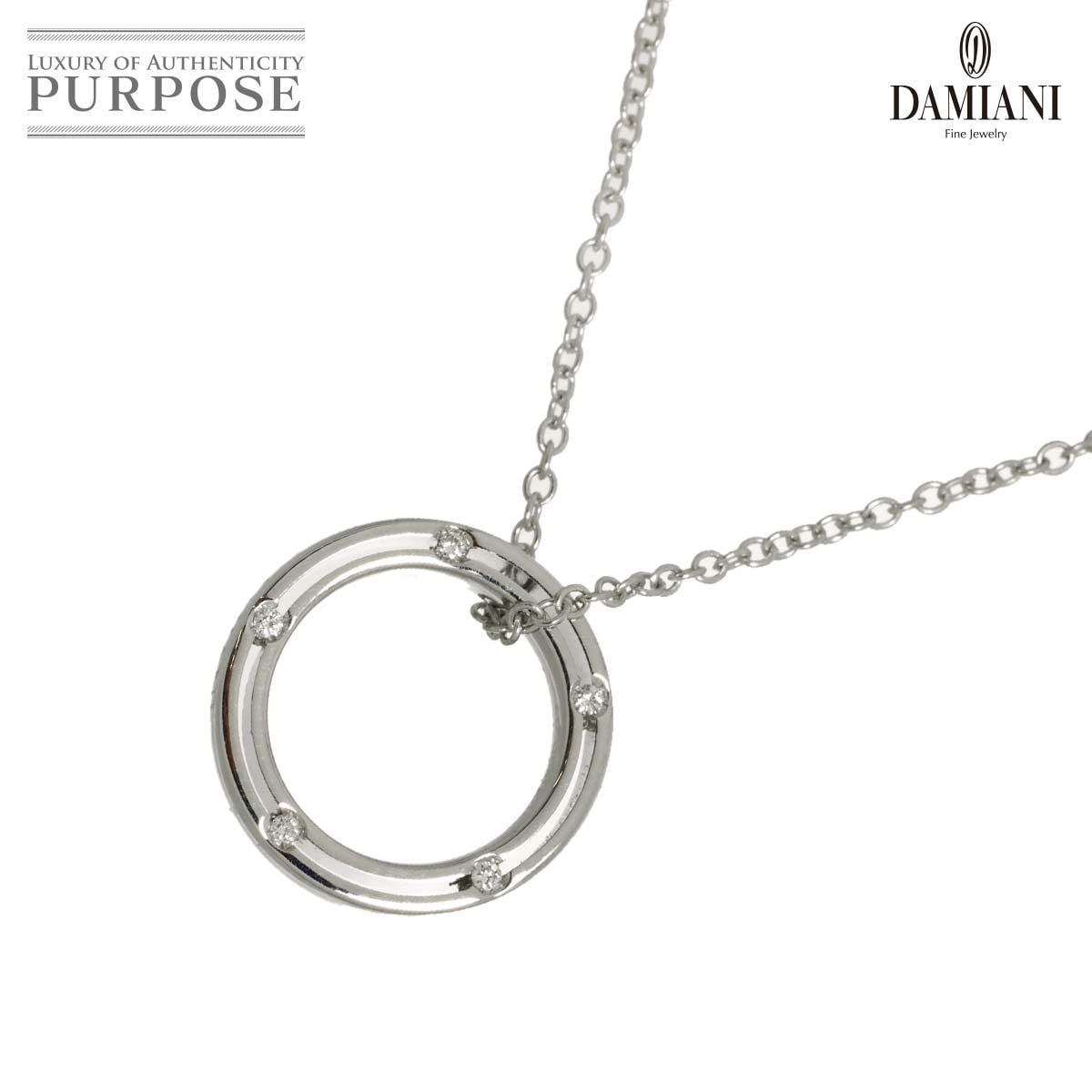 DAMIANI ディサイド ダイヤ ロング ネックレス 80cm K18 WG ホワイトゴールド 750 D-SIDE Diamond Necklace ダミアーニ 90335998