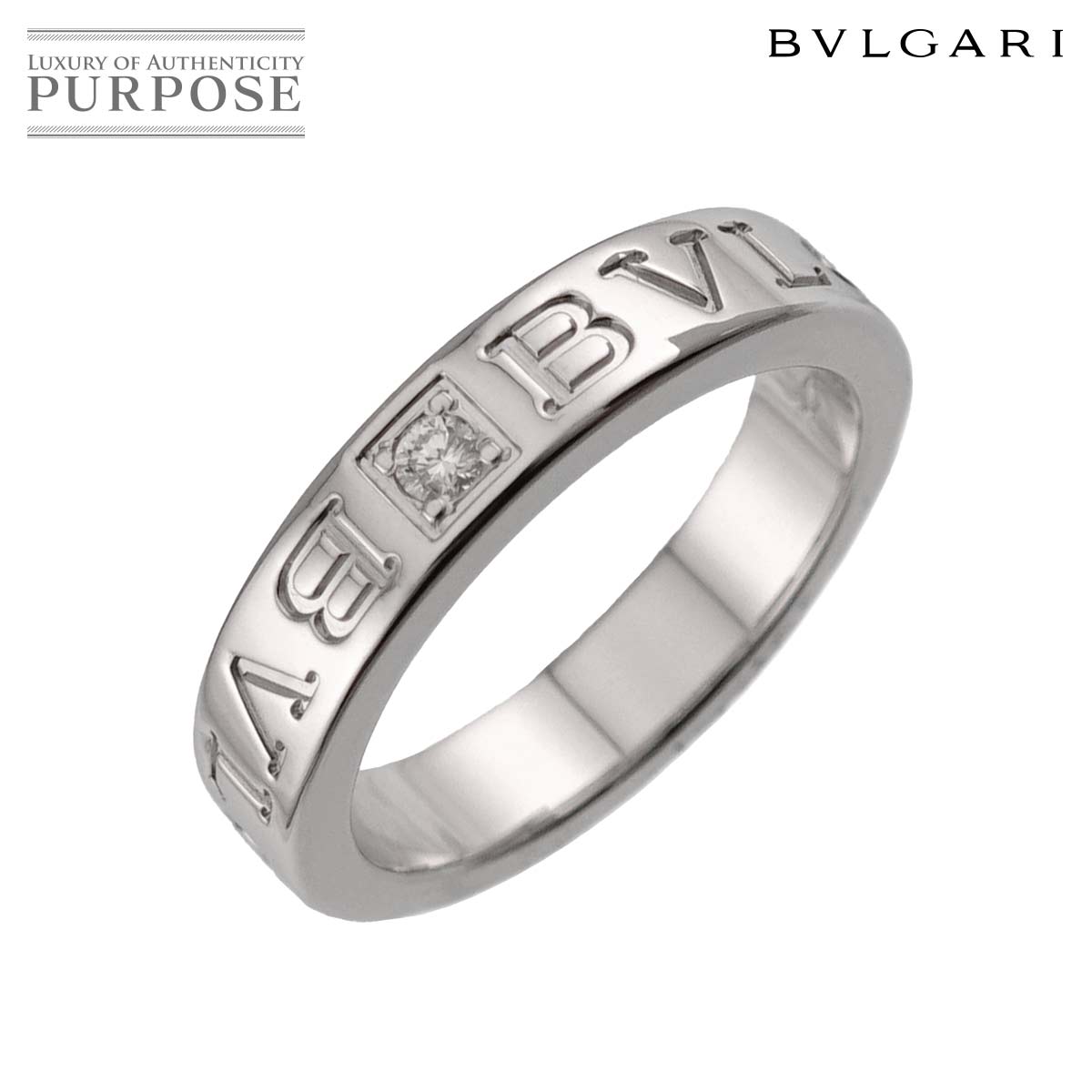 BVLGARI ビーゼロワン エッセンシャル 10.5号 リング ダイヤ K18 WG ホワイトゴールド 750 指輪 B-ZERO1 Ring ブルガリ 90336201