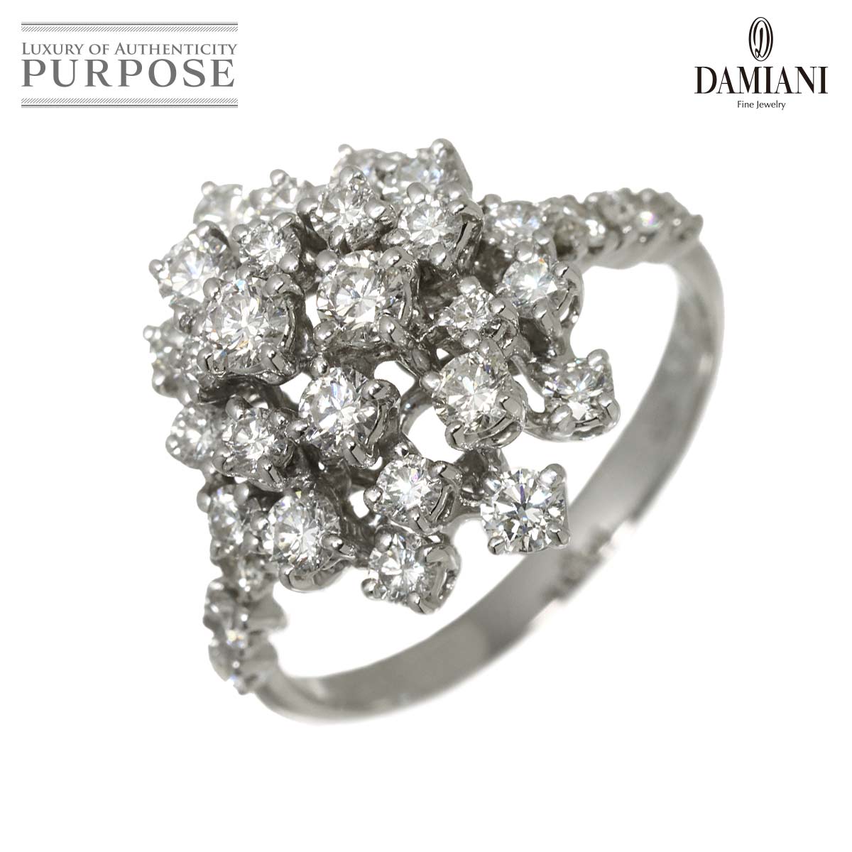 DAMIANI ミモザ 13号 リング ダイヤ K18 WG ホワイトゴールド 750 指輪 Diamond Ring【証明書付き】 ダミアーニ 90336222