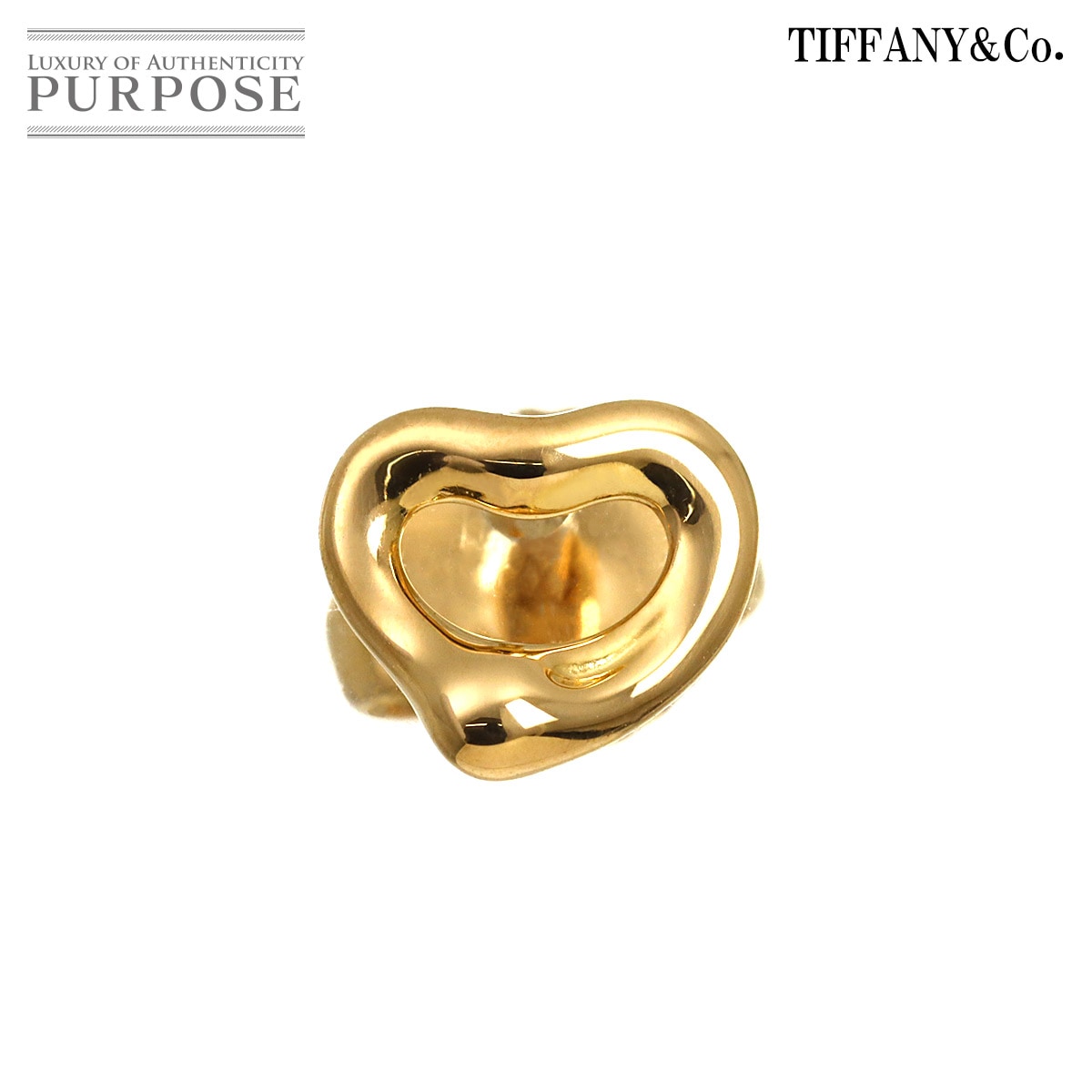 TIFFANY&CO. オープンハート ピアス K18 PG ピンクゴールド 750 片方のみ 片耳 Earring Pierced ティファニー 90336911