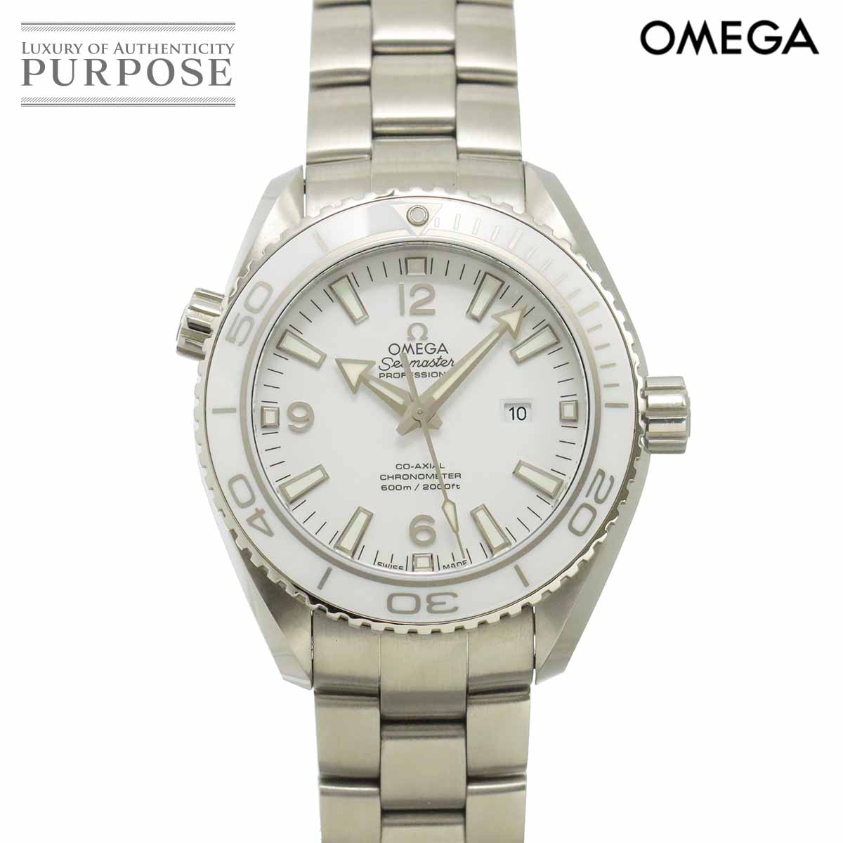 OMEGA シーマスター プラネットオーシャン 600M コーアクシャル 232 30 38 20 04 001 ボーイズ 腕時計 デイト ホワイト オートマ 自動巻き Seamaster オメガ 90344956