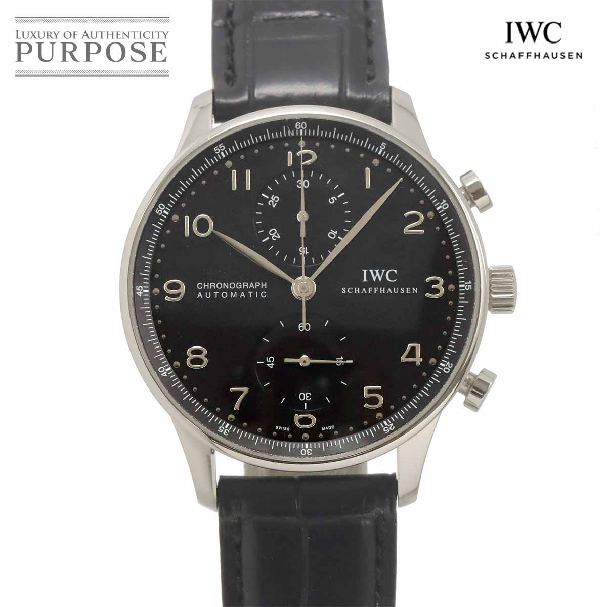IWC ポルトギーゼ クロノグラフ IW371438 メンズ 腕時計 ブラック オートマ 自動巻き インターナショナル ウォッチ カンパニー 90344967
