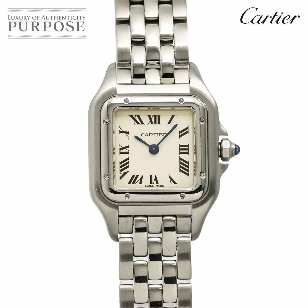 Cartier パンテールSM W25033P5 レディース 腕時計 アイボリー クォーツ ウォッチ Panthere カルティエ 90336326
