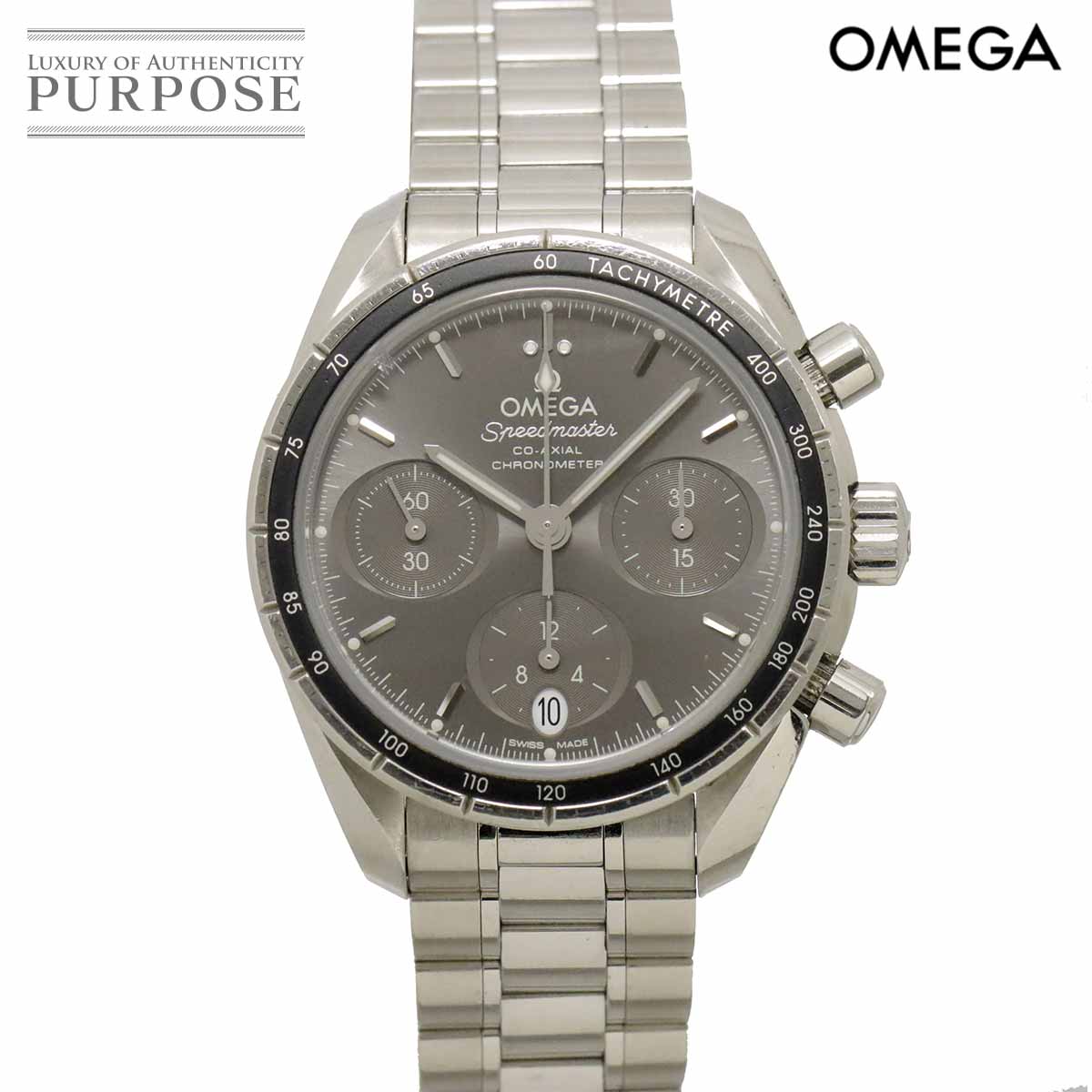 OMEGA スピードマスター38 コーアクシャル 324 30 38 50 06 001 クロノグラフ ボーイズ 腕時計 デイト 自動巻き ウォッチ Speedmaster オメガ 90346744