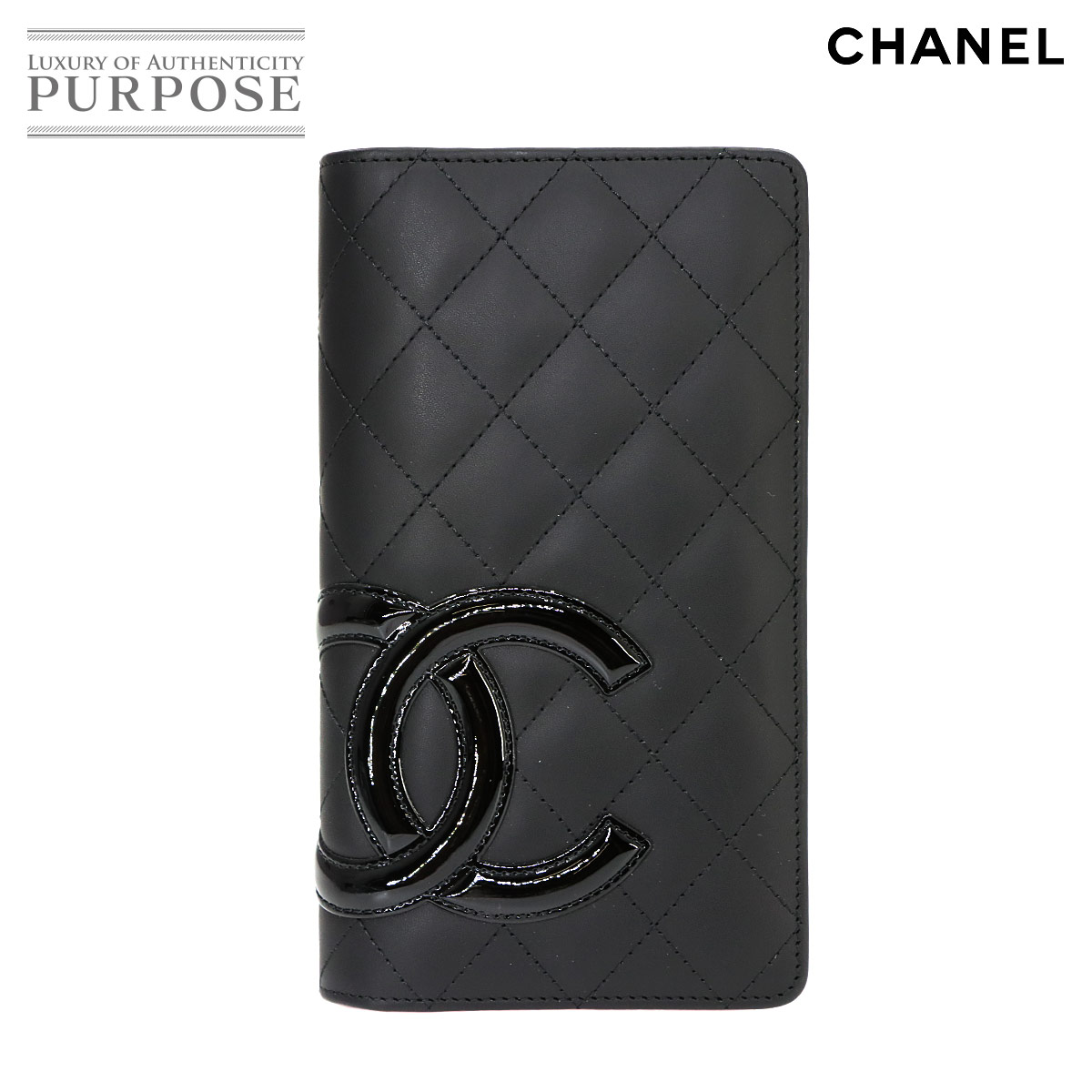 CHANEL ボーイシャネル 二つ折り 長財布 レザー ブラック A80285