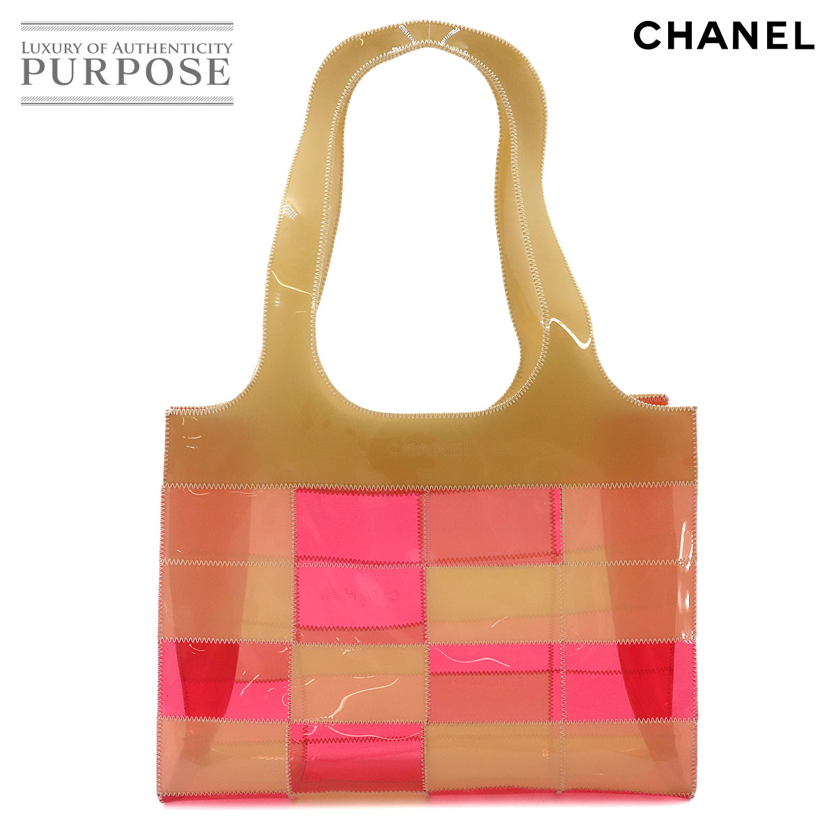 CHANEL ニュートラベルライン トート PM バッグ ナイロンジャガード