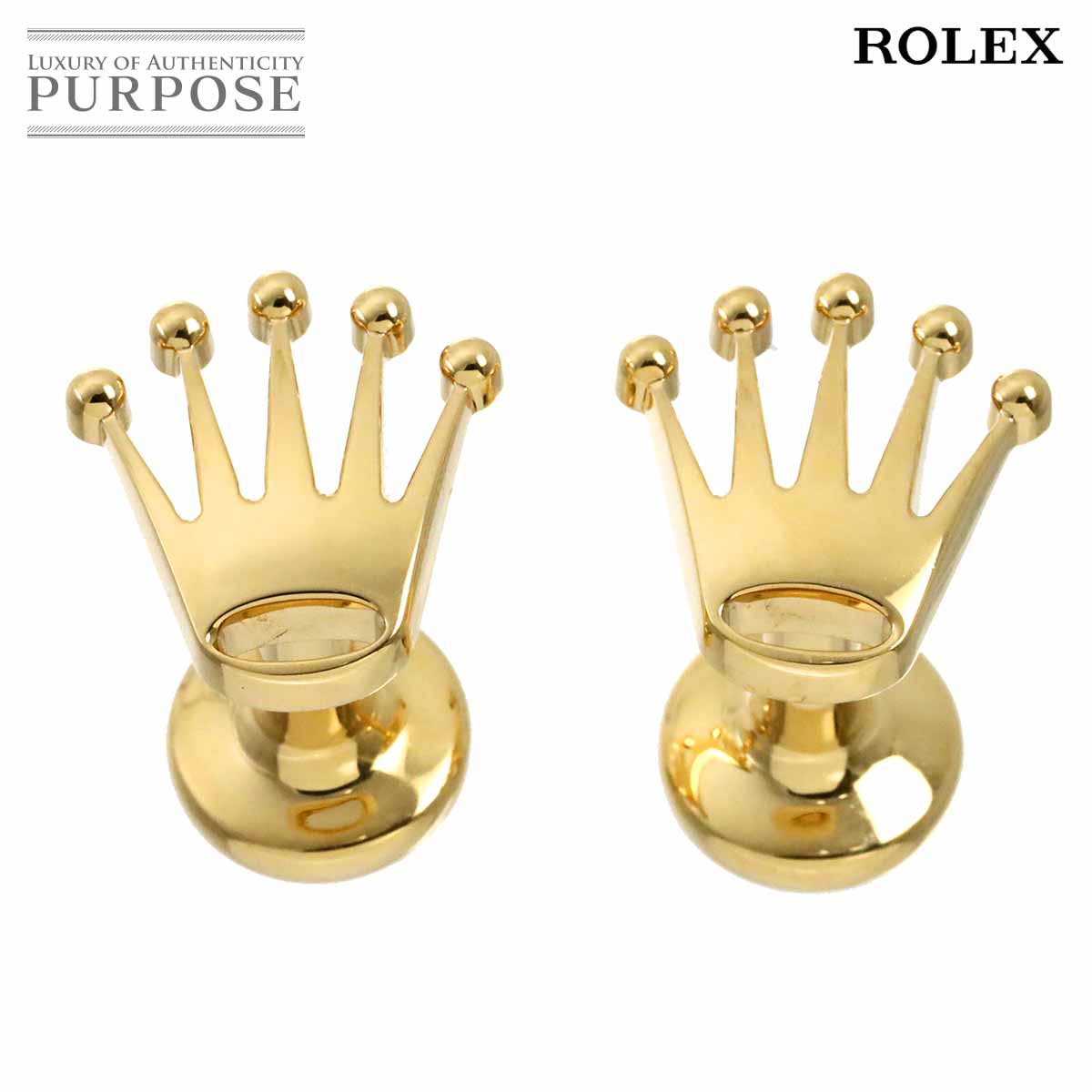 ROLEX カフリンクス クラウン A1018 K18YG イエローゴールド カフス Cufflinks ロレックス 90340758