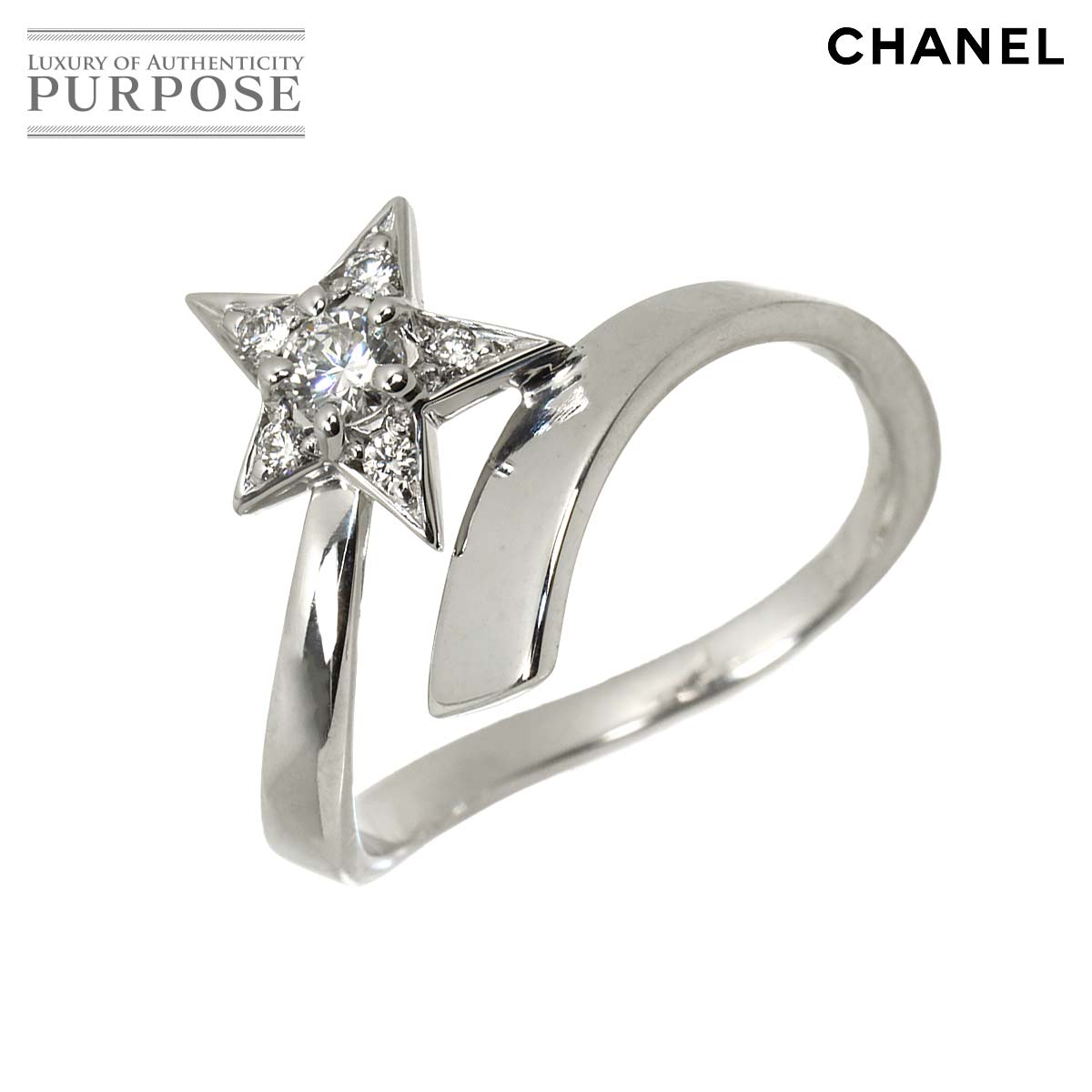 CHANEL コメット #51 リング ダイヤ K18 WG ホワイトゴールド 750 指輪 Comet Diamond Ring シャネル 90336259
