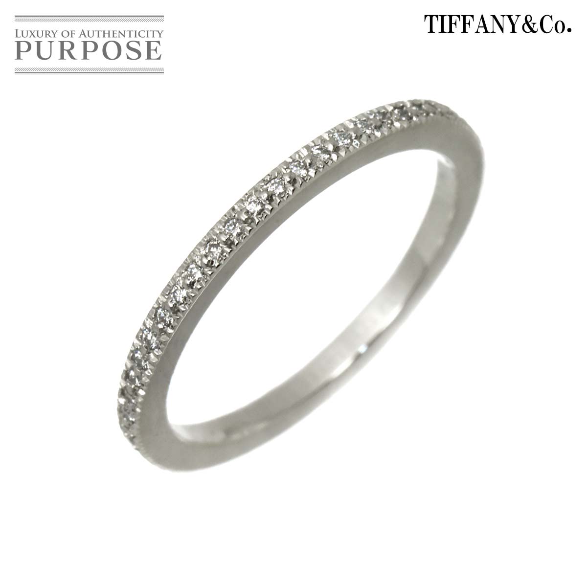 TIFFANY&Co. ノヴォ 8号 リング フル ダイヤ Pt プラチナ エタニティ 指輪 Novo Half Diamond Ring ティファニー 90338835
