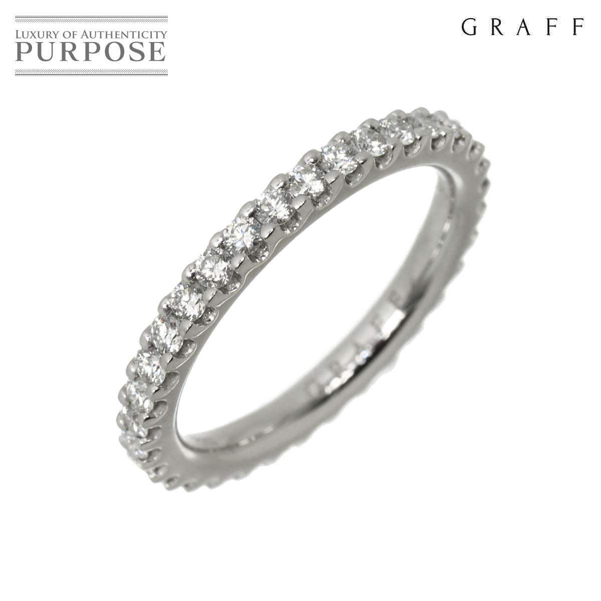 GRAFF キャッスルセット ダイヤ 9.5号 リング Pt プラチナ 指輪 Diamond Ring【証明書付き】グラフ 90339366