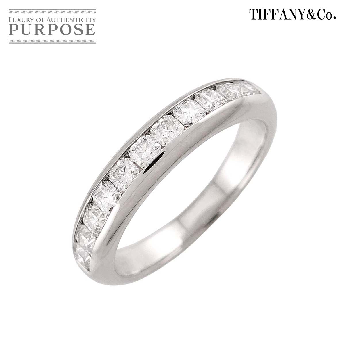TIFFANY&Co. ルシダ バンド 11.5号 リング ハーフ ダイヤ Pt プラチナ 指輪 Lucida Ring ティファニー 90339741