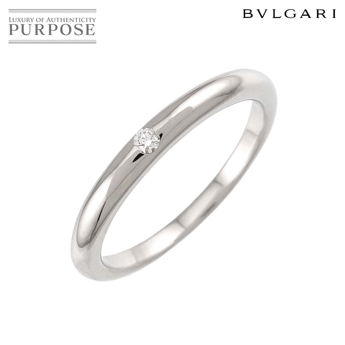 BVLGARI フェディ 9号 リング ダイヤ 1P Pt プラチナ 指輪 Fedi Ring ブルガリ 90341163
