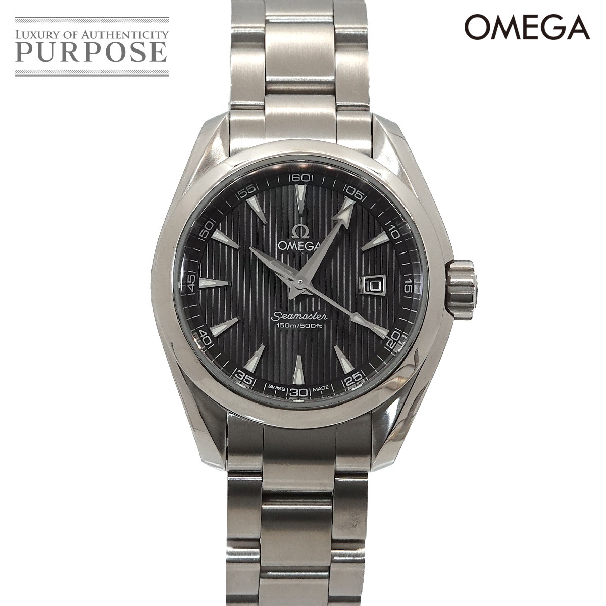 OMEGA シーマスター アクアテラ 231 10 30 60 06 001 レディース 腕時計 デイト グレー クォーツ ウォッチ Seamaster オメガ 90338224