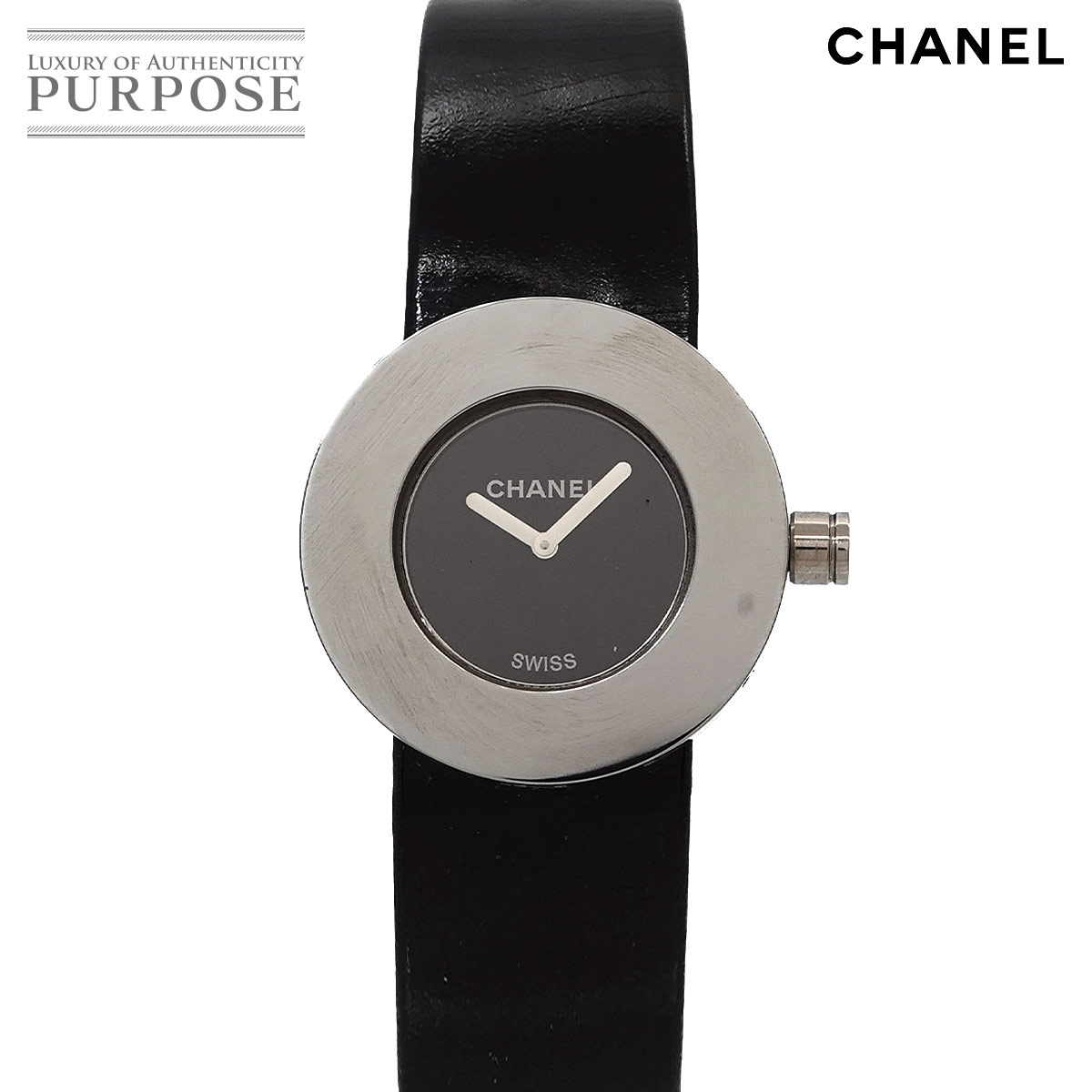 CHANEL ラ ロンド H0579 ヴィンテージ レディース 腕時計 ブラック クォーツ ウォッチ La Ronde シャネル 90340940