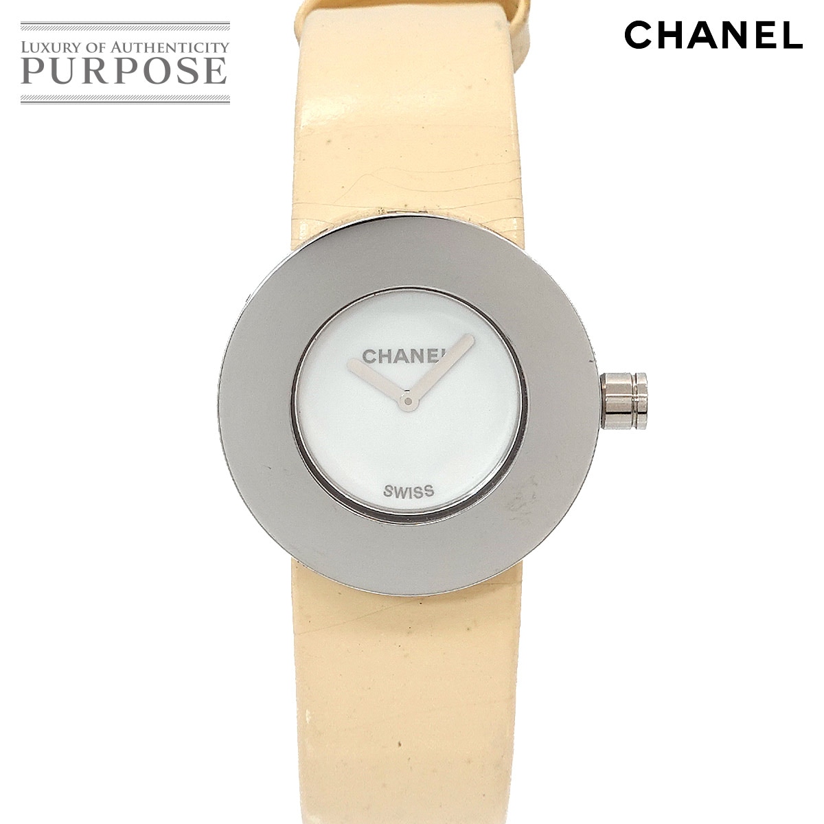 CHANEL ラ ロンド H0580 ヴィンテージ レディース 腕時計 ホワイト クォーツ ウォッチ La Ronde シャネル 90344705