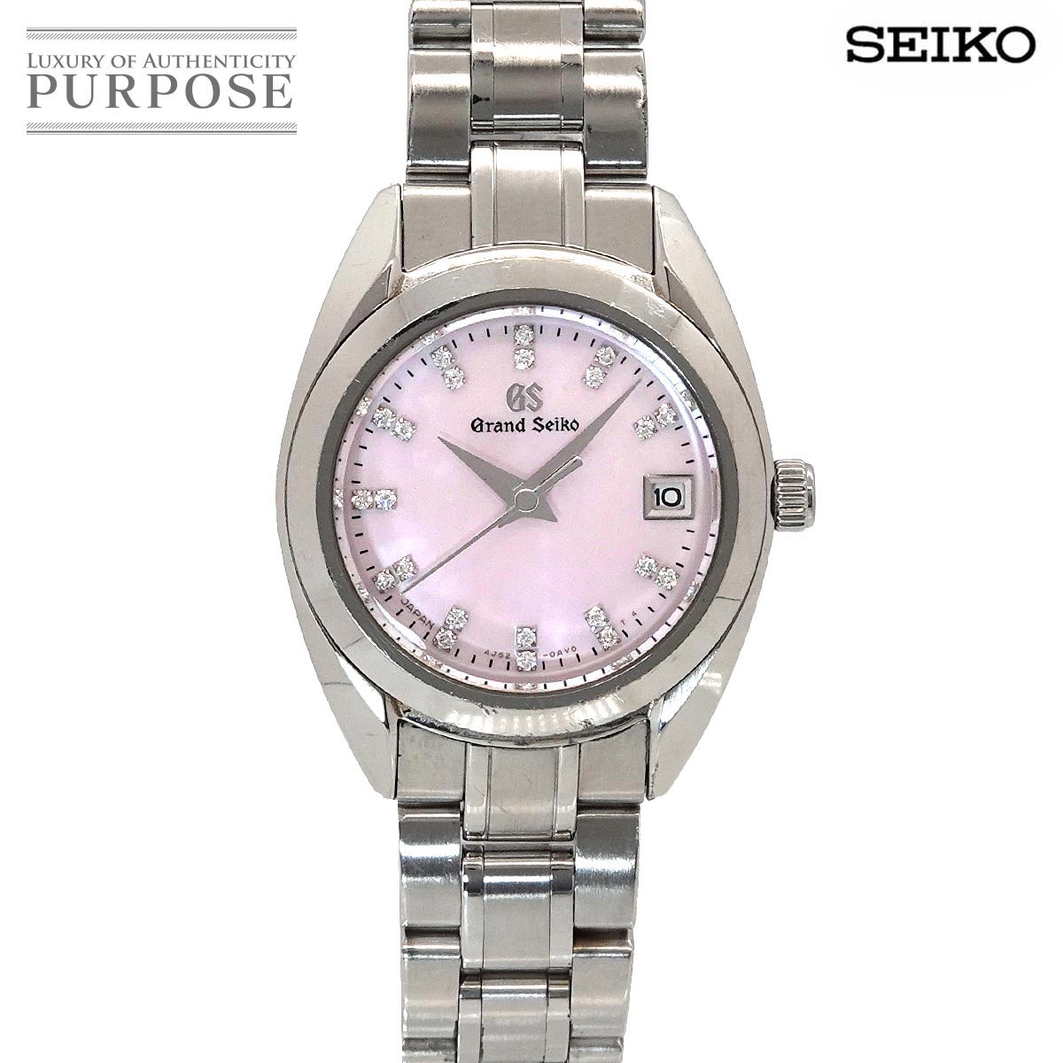 GRAND SEIKO エレガンスコレクション STGF277 レディース 腕時計 22P ダイヤ デイト 4J52 0AC0 ピンクシェル クォーツ ウォッチ Elegance Collection グランドセイコー 90345478