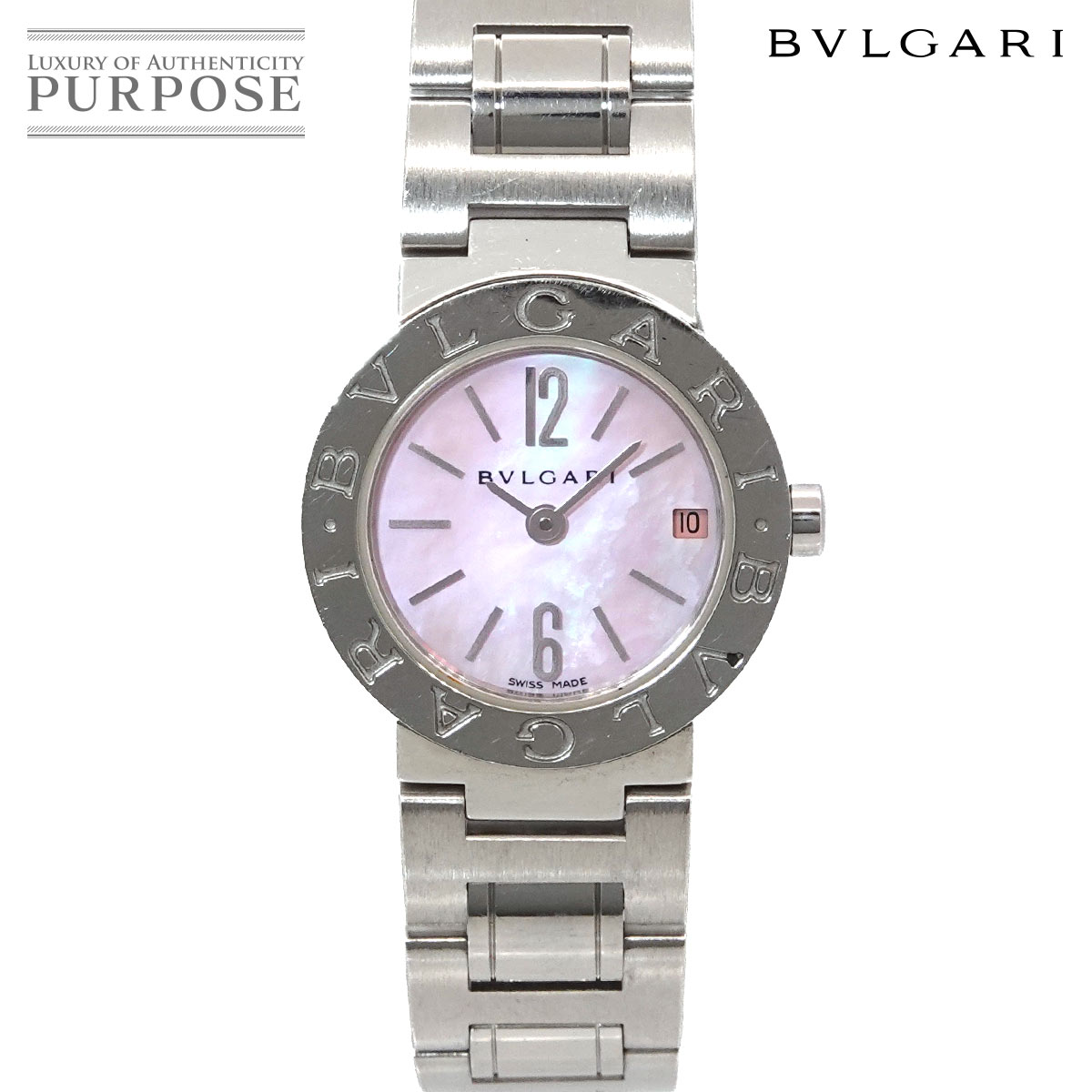 BVLGARI ブルガリブルガリ BB23SS レディース 腕時計 デイト ピンクシェル クォーツ ウォッチ BVLGARIBVLGARI ブルガリ 90345481