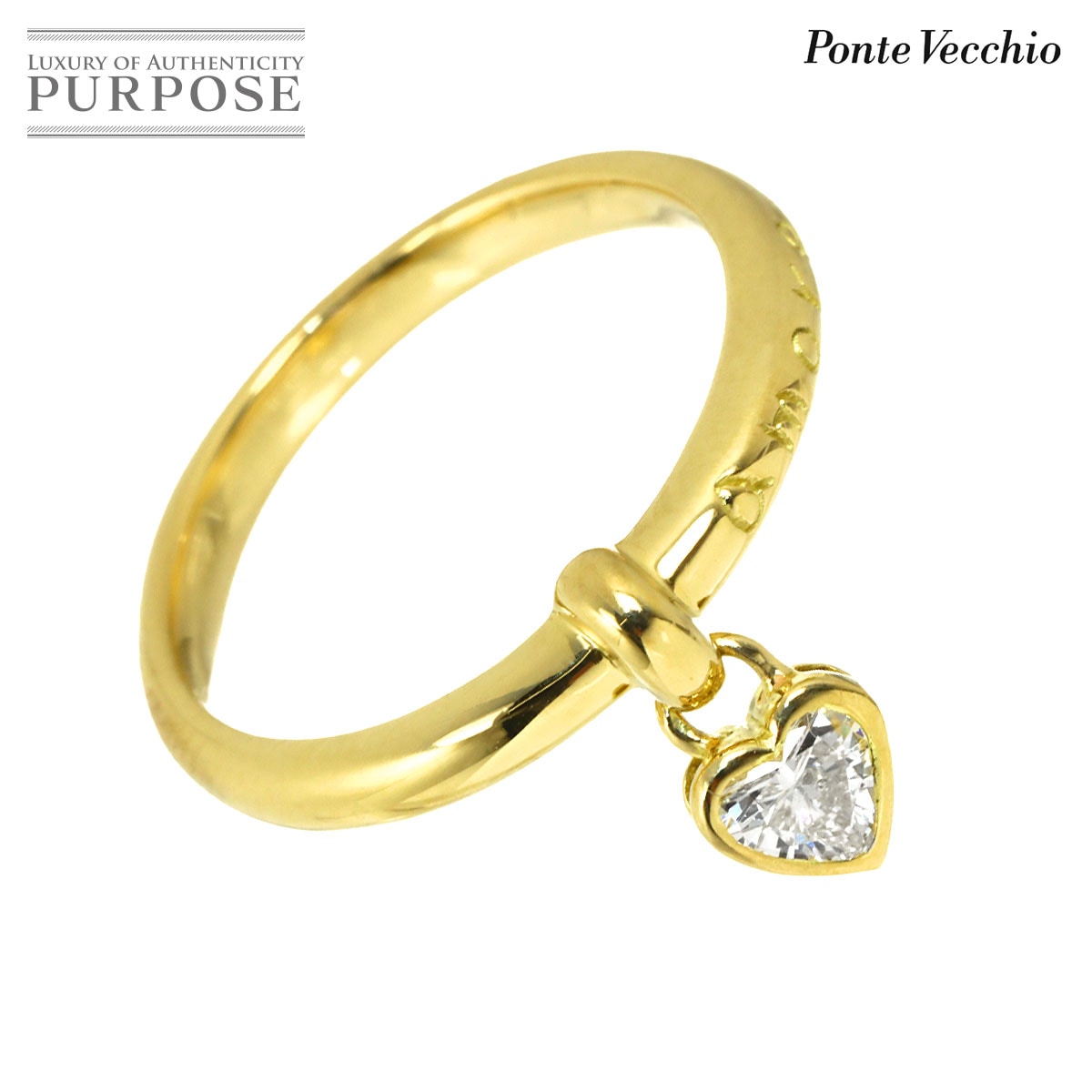 Ponte Vecchio 9号 リング ダイヤ 0.15ct K18 YG イエローゴールド 750 指輪 Diamond Ring ポンテヴェキオ 90336557