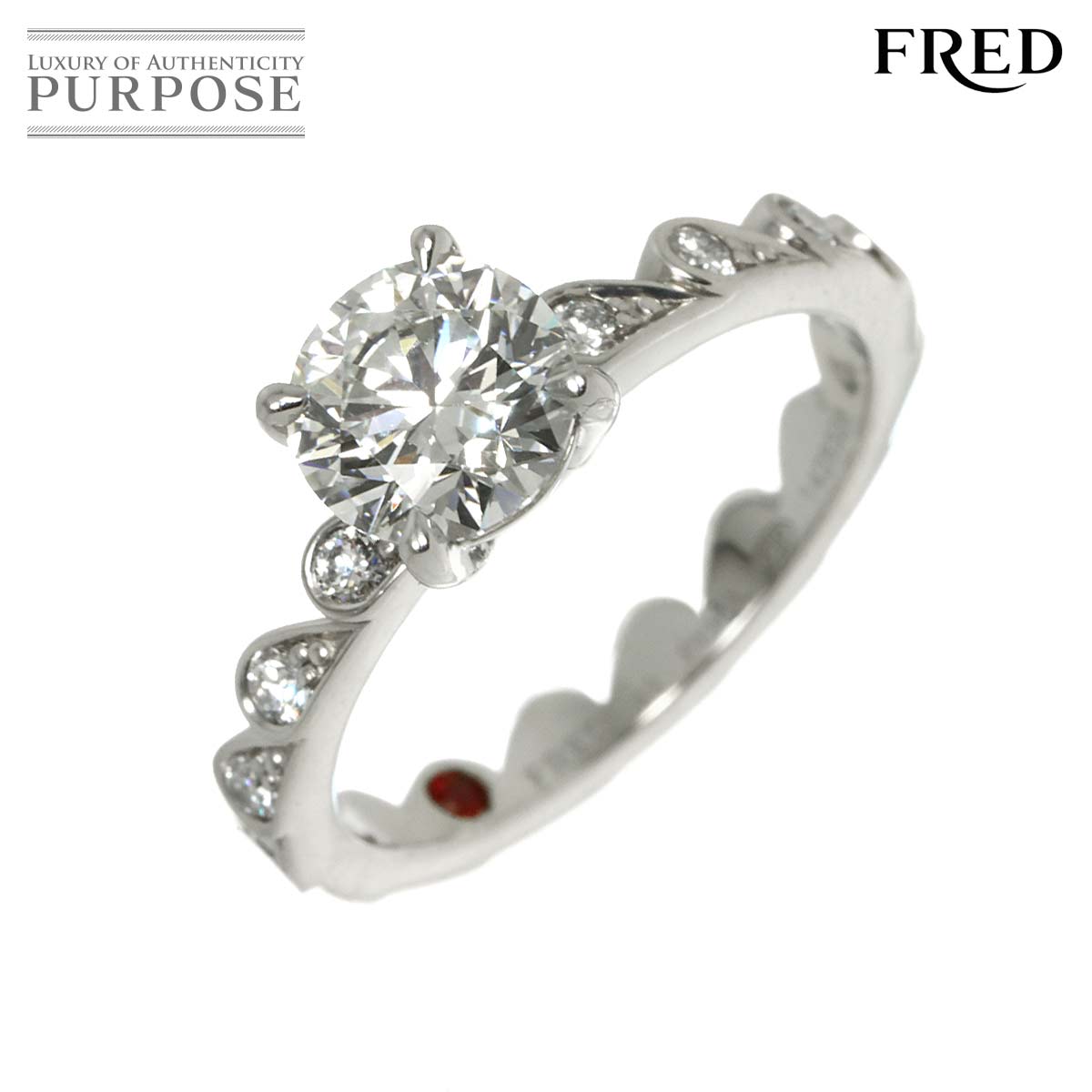 FRED プリティウーマン ダイヤ 1.01ct G/VS1/3EX #49 リング Pt プラチナ 指輪 Diamond Ring フレッド 90337102