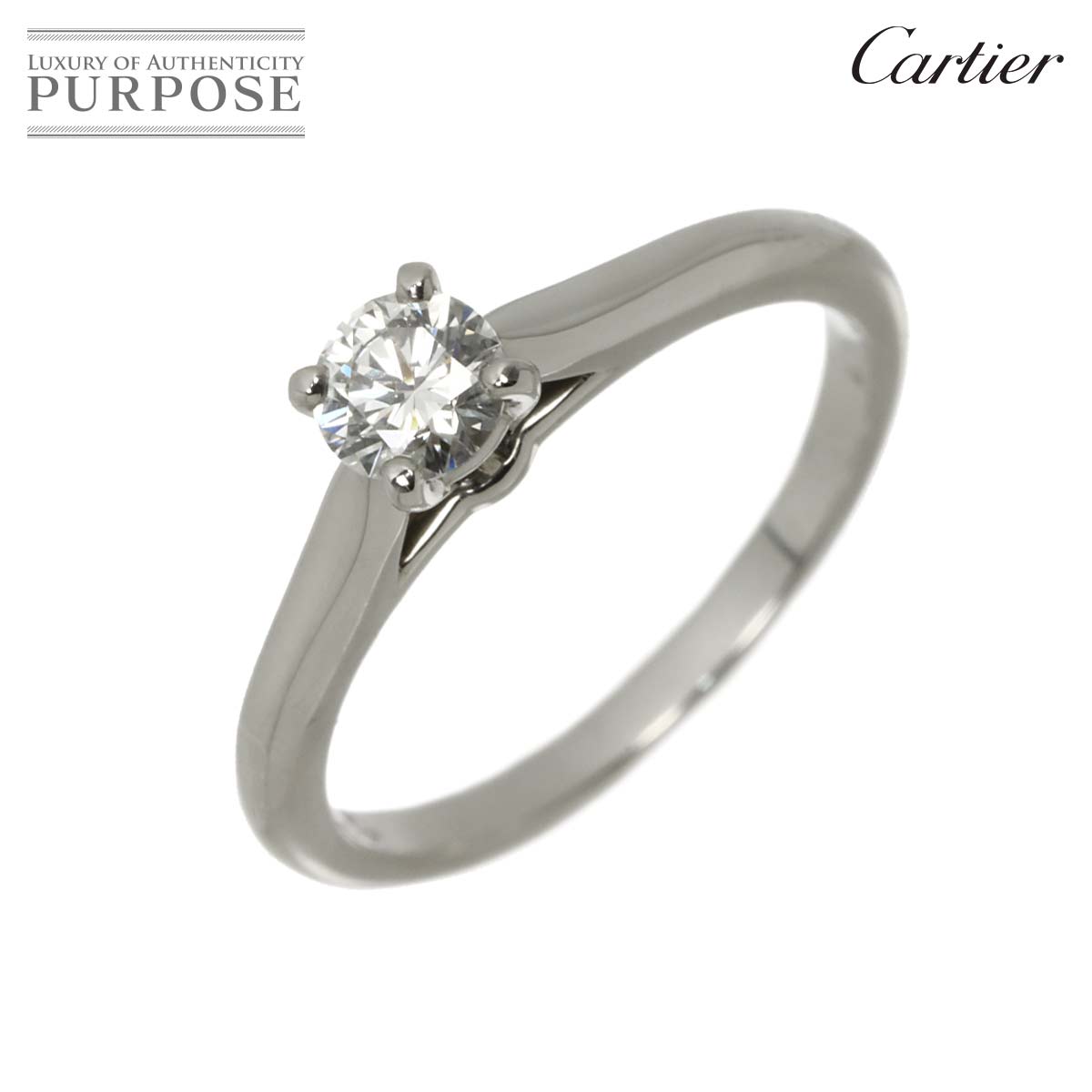 Cartier 1895 ソリテール #48 リング ダイヤ 0.27ct Pt プラチナ Solitaire Ring カルティエ 90339461