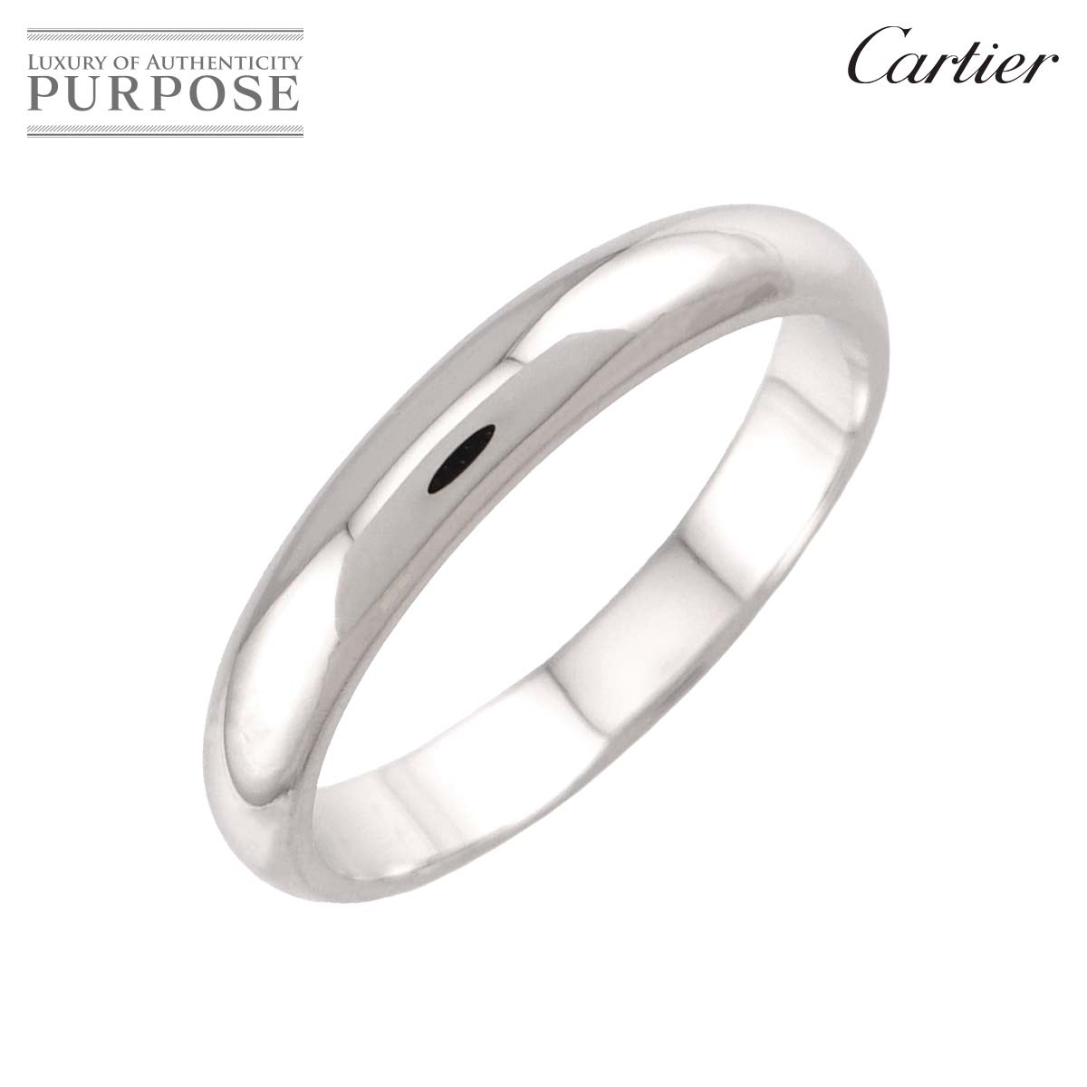 Cartier 1895 クラシック バンド #58 リング 幅3.5mm Pt プラチナ 指輪 Classic Band Ring カルティエ 90340261
