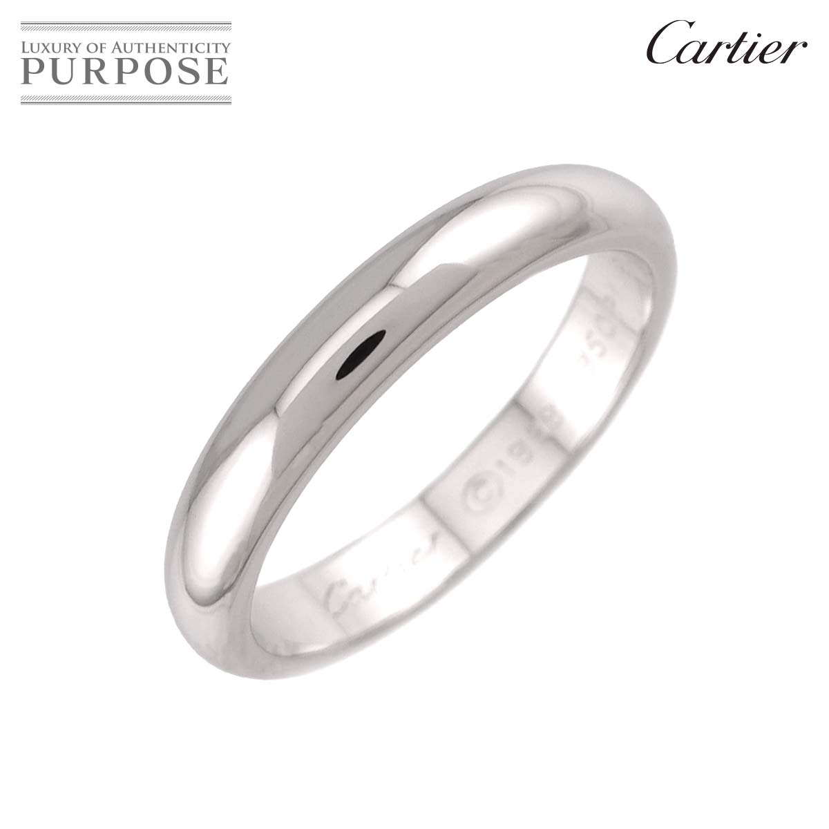 Cartier 1895 クラシック バンド #63 リング 幅4mm Pt プラチナ 指輪 Classic Band Ring カルティエ 90340834