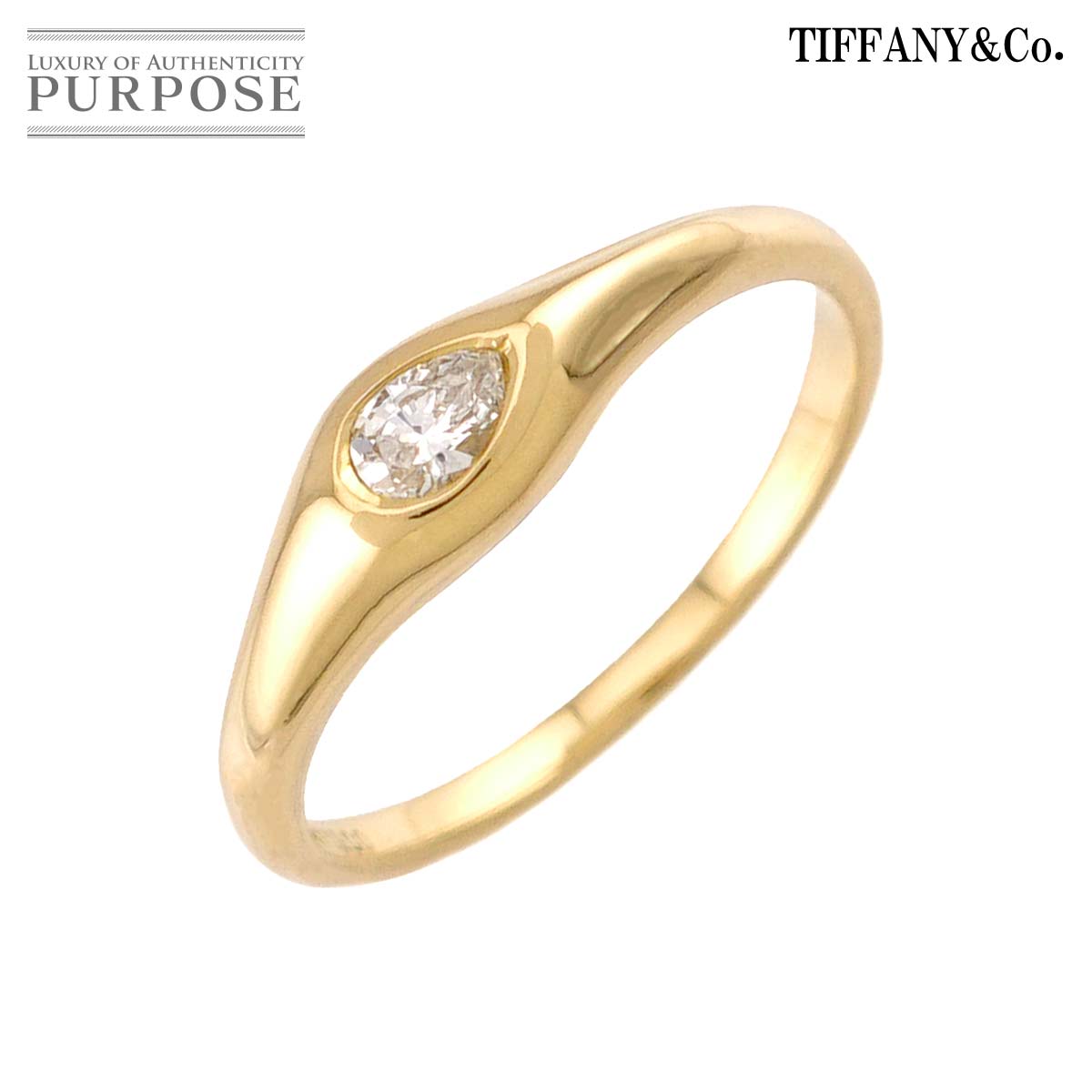 TIFFANY&CO. 6.5号 リング ダイヤ 1P K18 YG イエローゴールド 750 指輪 Diamond Ring ティファニー 90342887