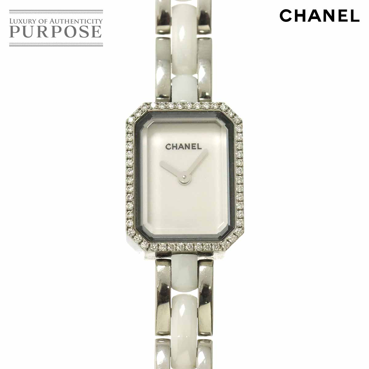 CHANEL プルミエール H2132 レディース 腕時計 ダイヤベゼル ホワイト セラミック クォーツ ウォッチ シャネル 90346088
