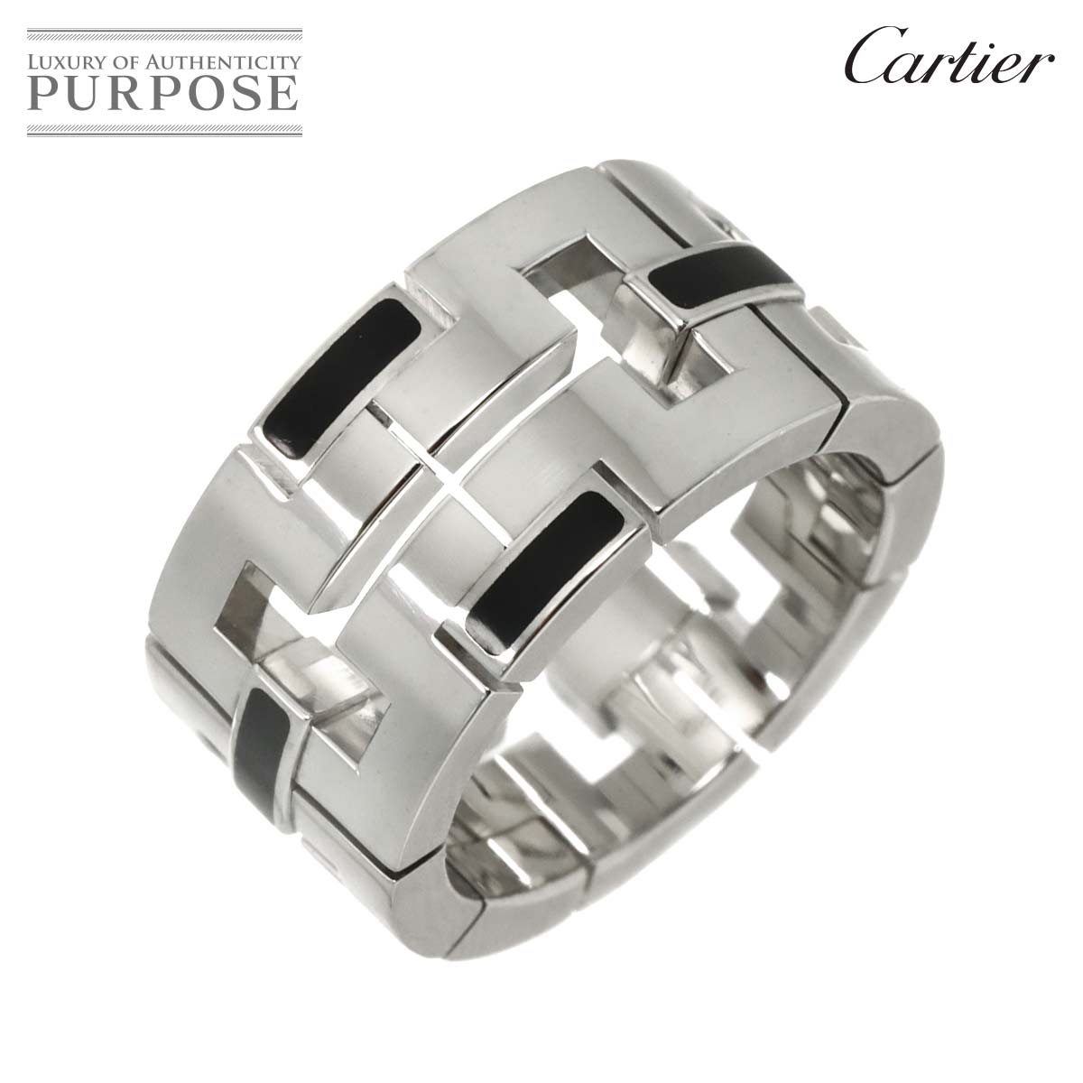 Cartier ドラゴン パドロック #52 リング ダイヤ エナメル K18 WG ホワイトゴールド 750 指輪 Diamond Ring【証明書付き】カルティエ 90336941