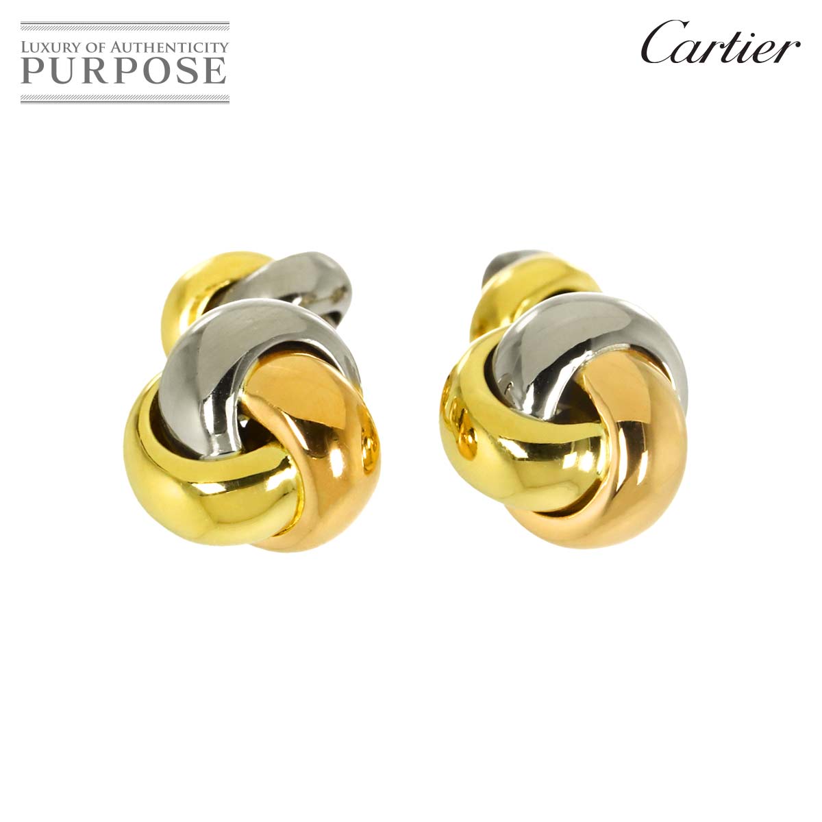 Cartier トリニティ カフス K18 YG WG PG スリーゴールド スリーカラー 750 Cuff links カルティエ 90339544
