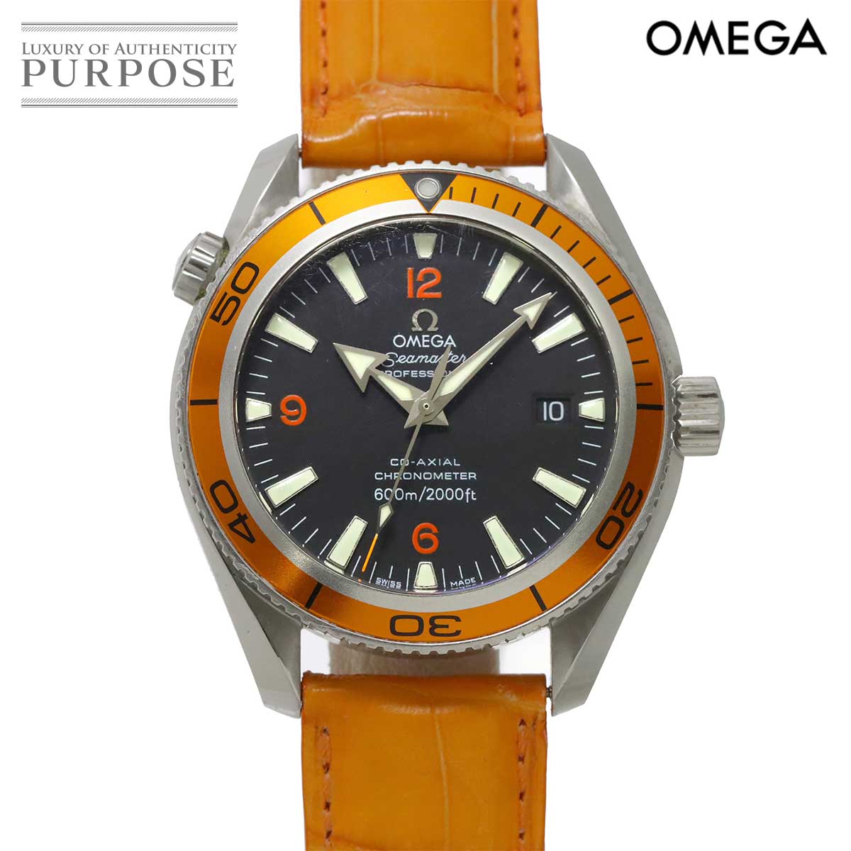 OMEGA シーマスター プラネットオーシャン 600M 2909 50 38 メンズ 腕時計 デイト ブラック オートマ 自動巻き Seamaster オメガ 90346267