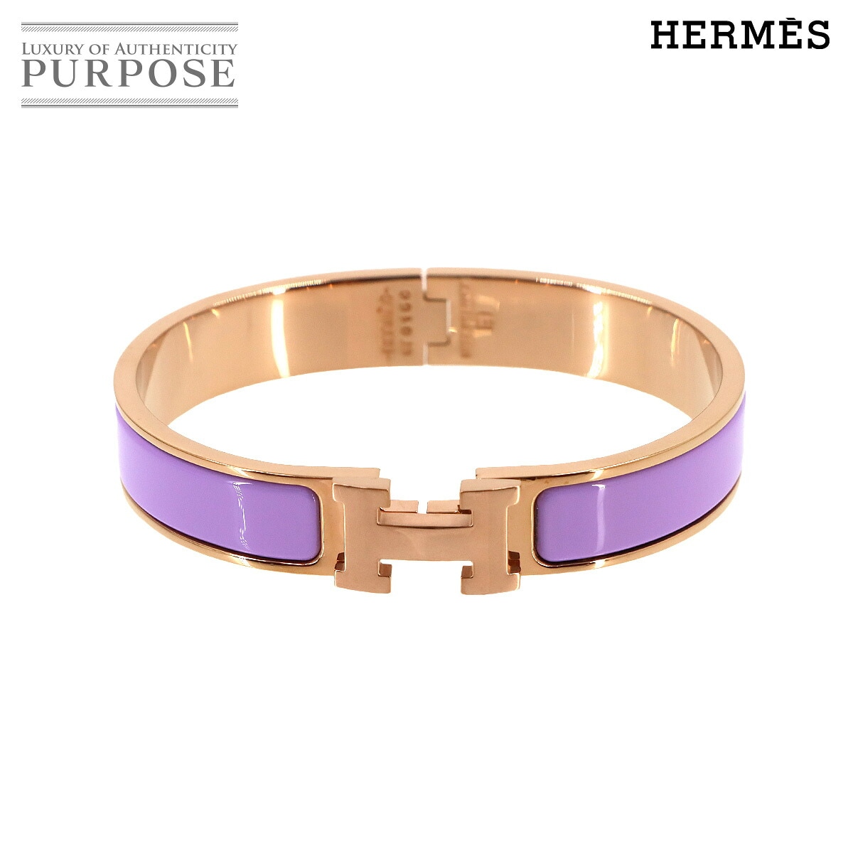 HERMES クリックH GM バングル リラ ローズゴールド アクセサリー Clic H GM エルメス 90341373