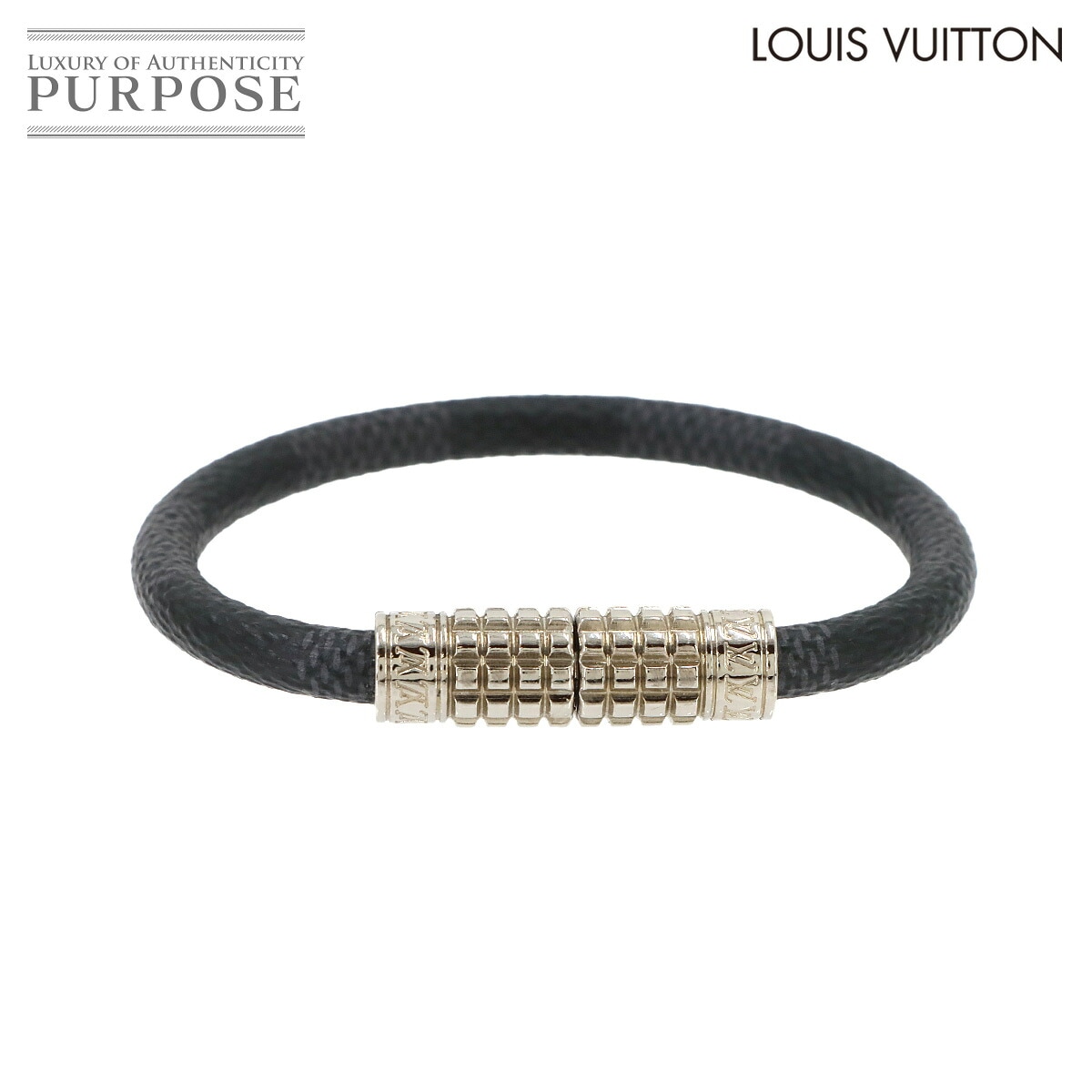 LOUIS VUITTON ダミエ グラフィット ブレスレット ディジット バングル M6626D Digit Bracelet ルイ ヴィトン 90342010