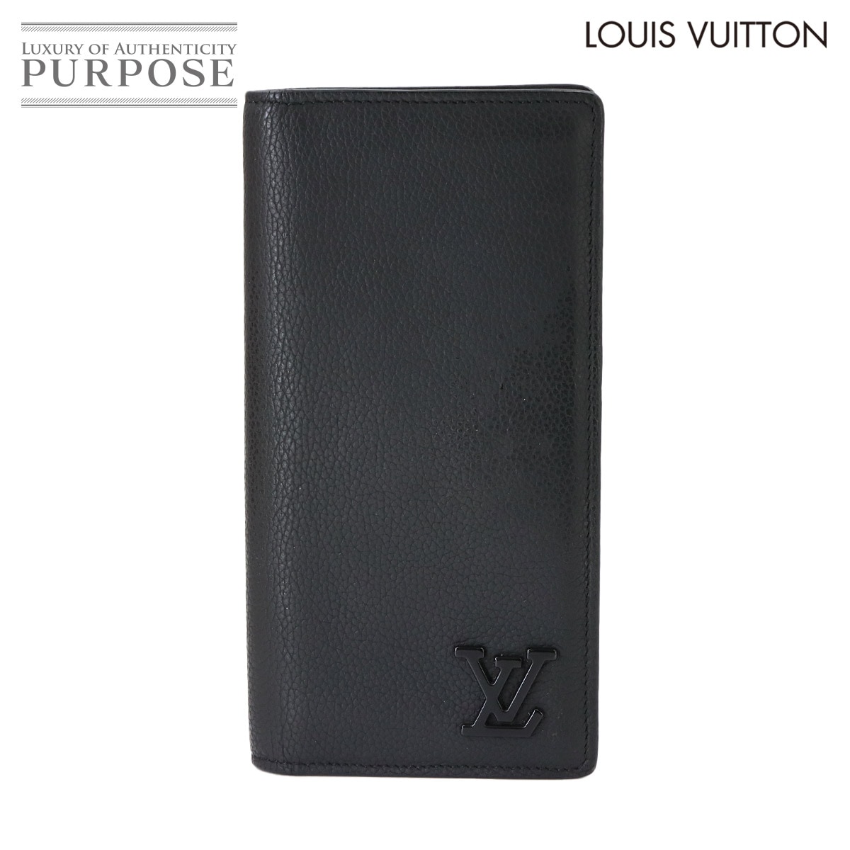 LOUIS VUITTON LVアエログラム ポルトフォイユ ブラザ NM 二つ折り 長財布 レザー ノワール M69980 Brazza Wallet ルイ ヴィトン 90343680