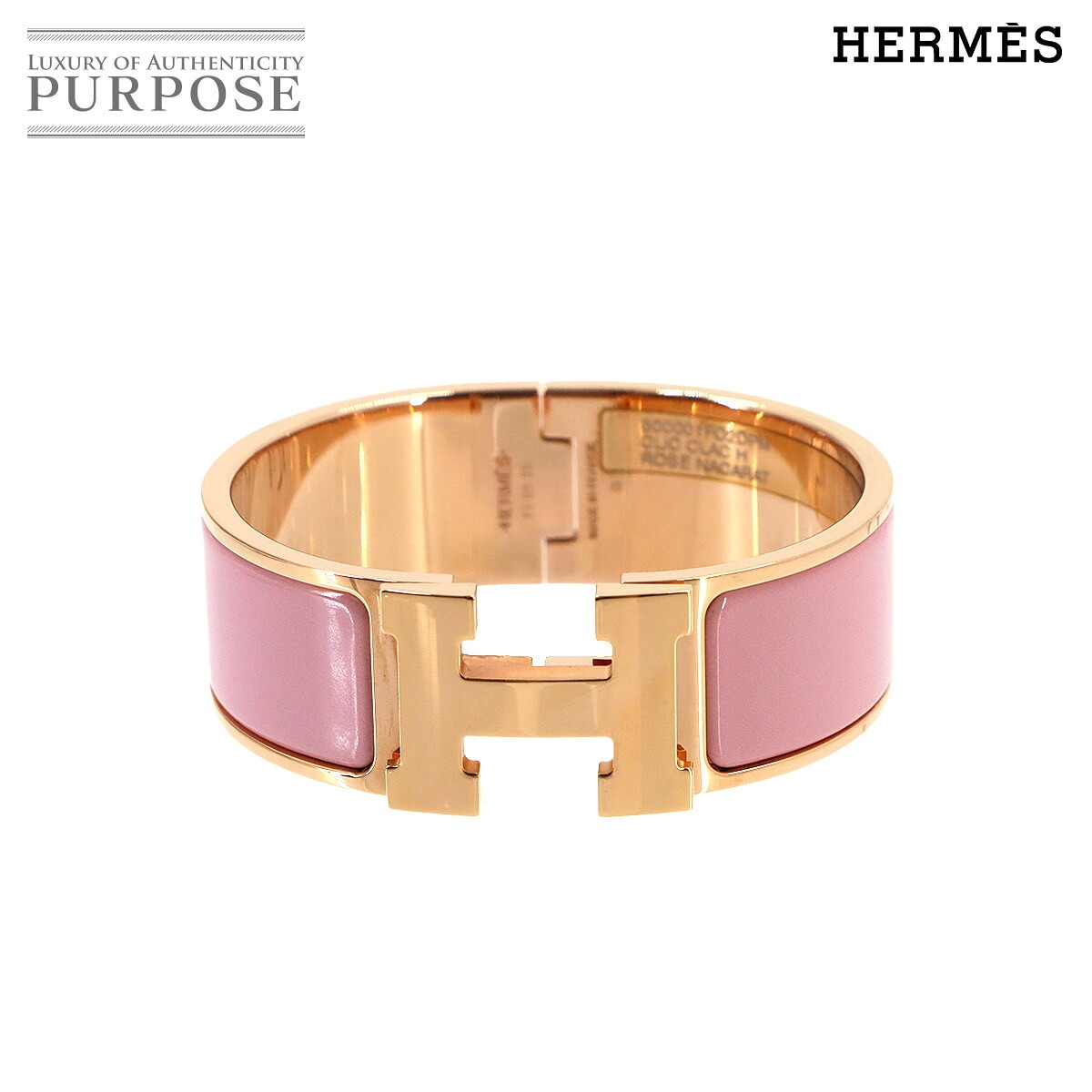 HERMES クリッククラックH PM バングル ローズナカラット ローズゴールド アクセサリー Clic Clac H PM エルメス 90343917