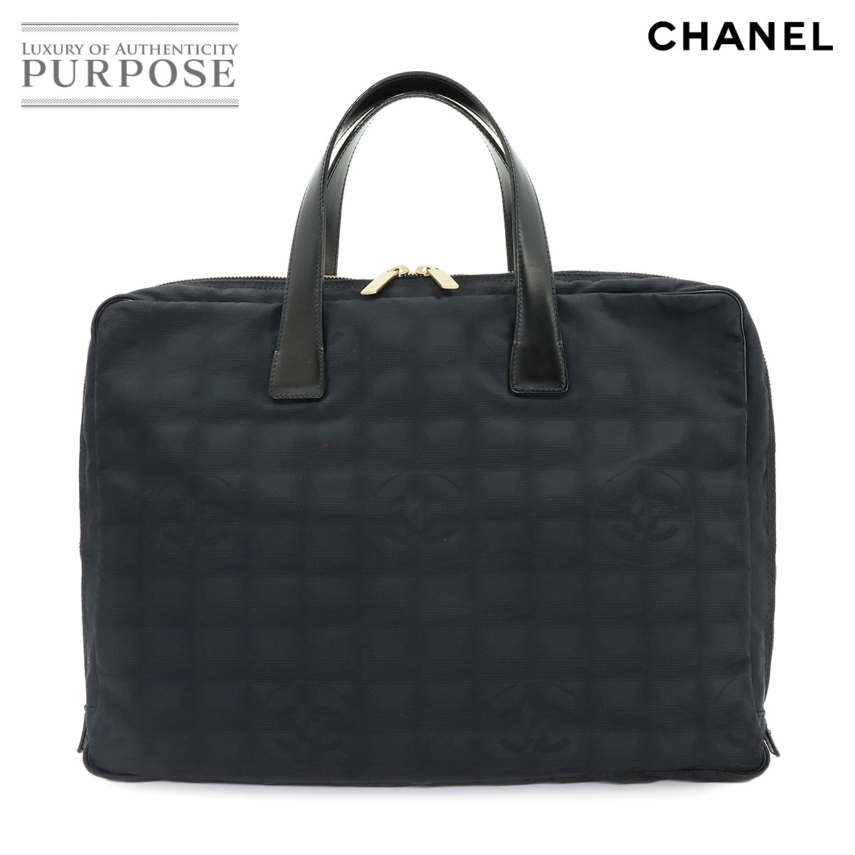 CHANEL ニュートラベルライン ブリーフケース ビジネス バッグ ナイロンジャガード レザー ブラック A15974 New Travel Line Briefcase シャネル 90344111