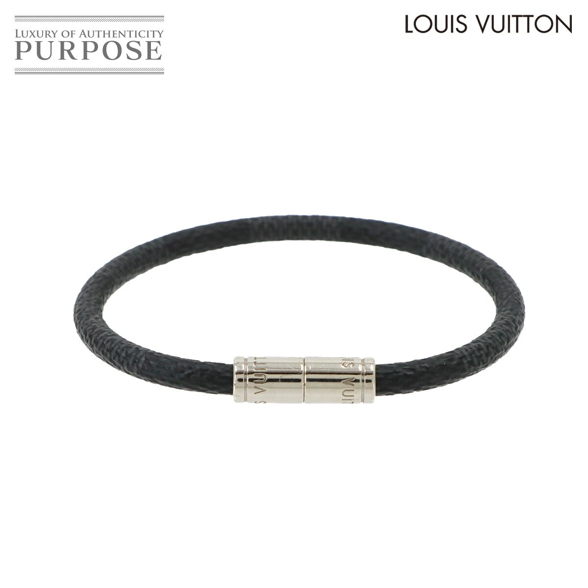 LOUIS VUITTON ダミエ グラフィット ブラスレ キープイット バングル M6609E Bracelet Keep It ルイ ヴィトン 90344119