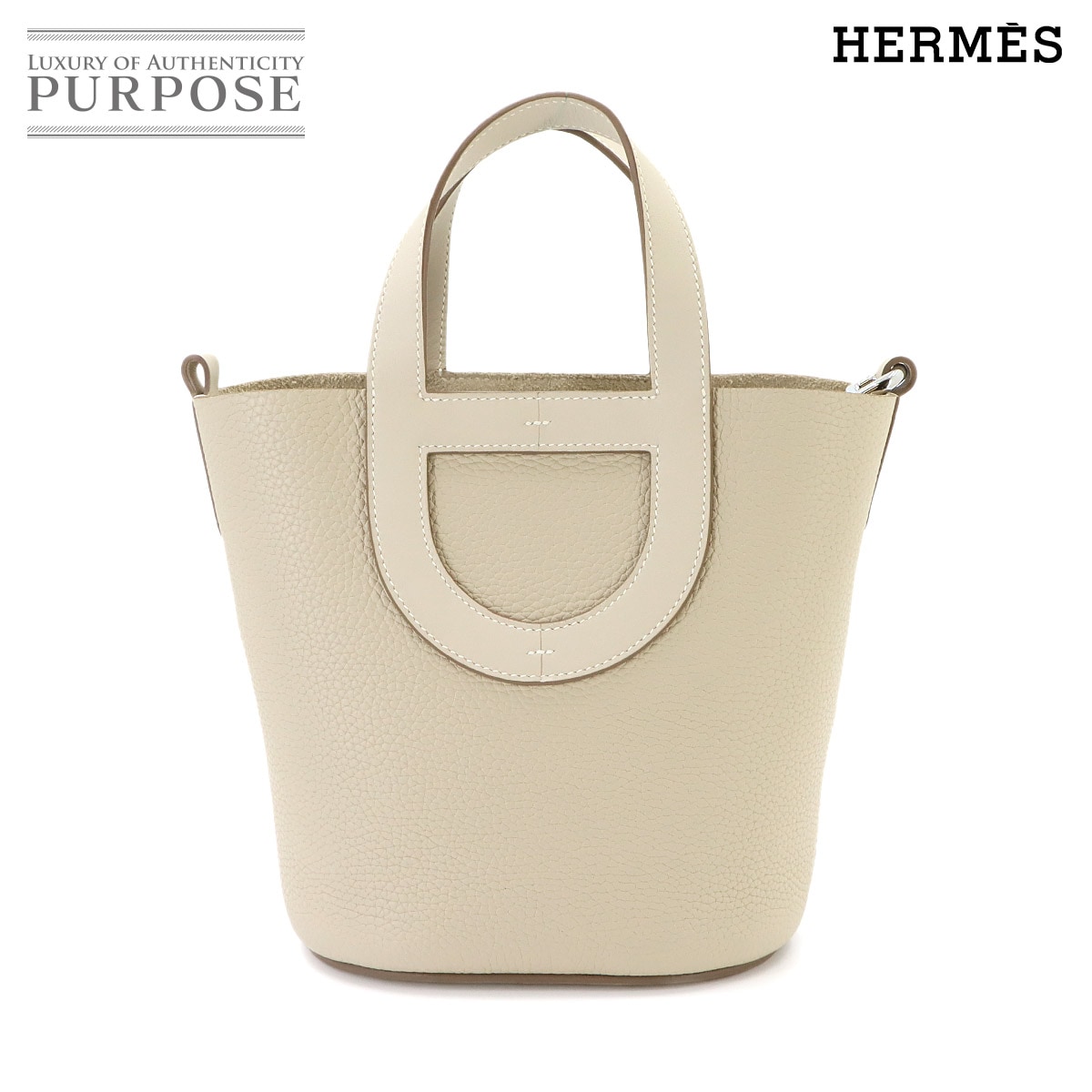 HERMES インザループ 18 ハンド バッグ トリヨンクレマンス スイフト クレ W刻印 シルバー 金具 In the Loop 18 エルメス 90347025