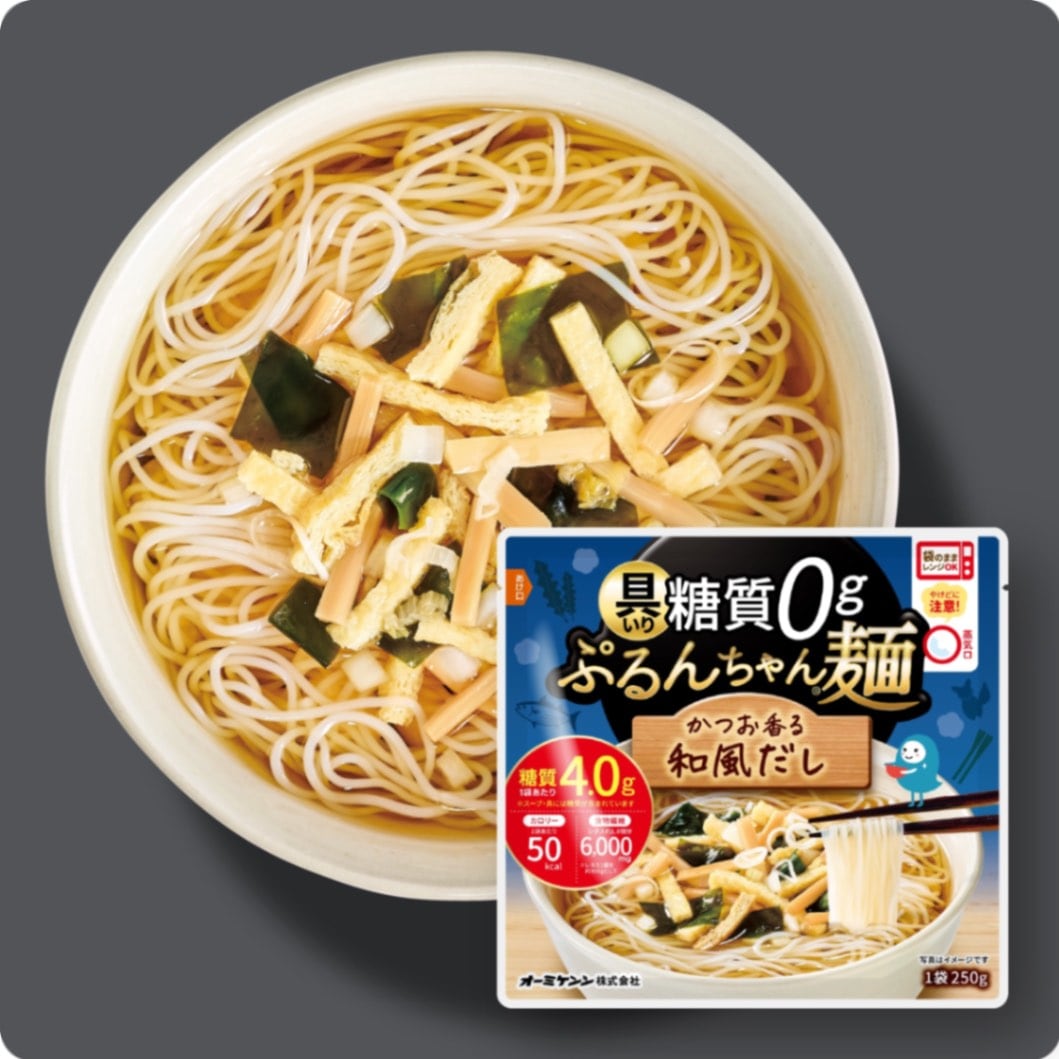 夜食にも罪悪感無♪具いり糖質0gぷるんちゃん麺　和風だし10食  賞味期限2026.2.18