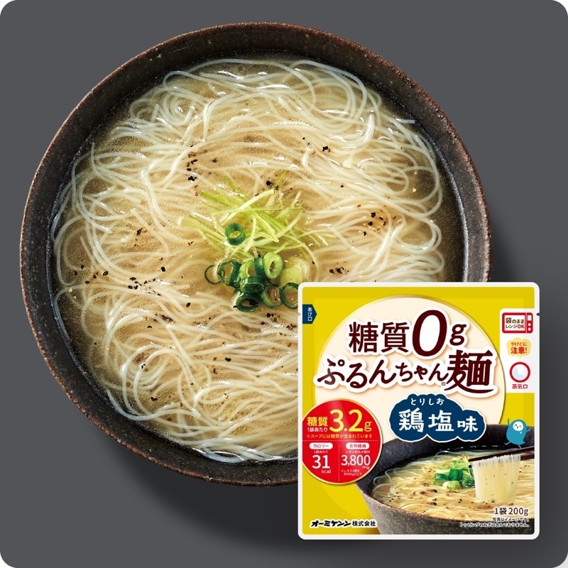 ラーメン風セット　糖質0gぷるんちゃん麺　鯛だし味4食+とんこつ4食+鶏塩4食 計12食  賞味期限2026.5.26