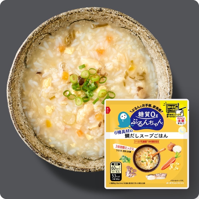 人気商品　ぷるんちゃん 鯛だしスープごはん6食＋あさりチゲスープごはん6食 計12食  賞味期限2026.07.29